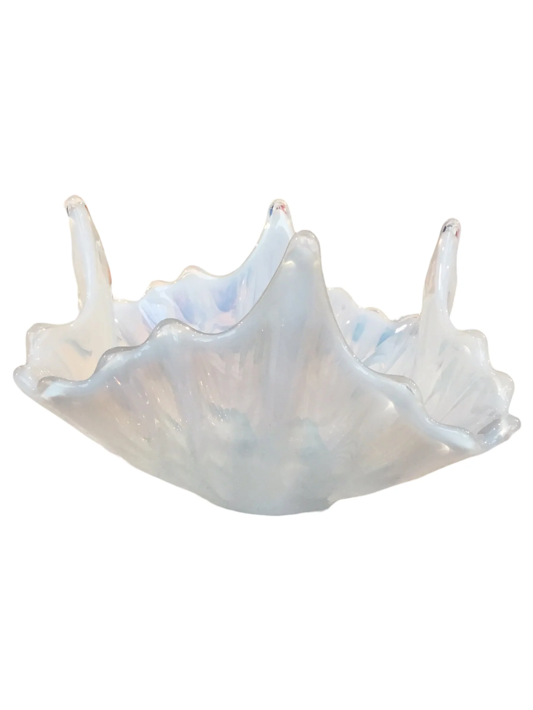 Fostoria Opalescent Dish with Blown Edges
