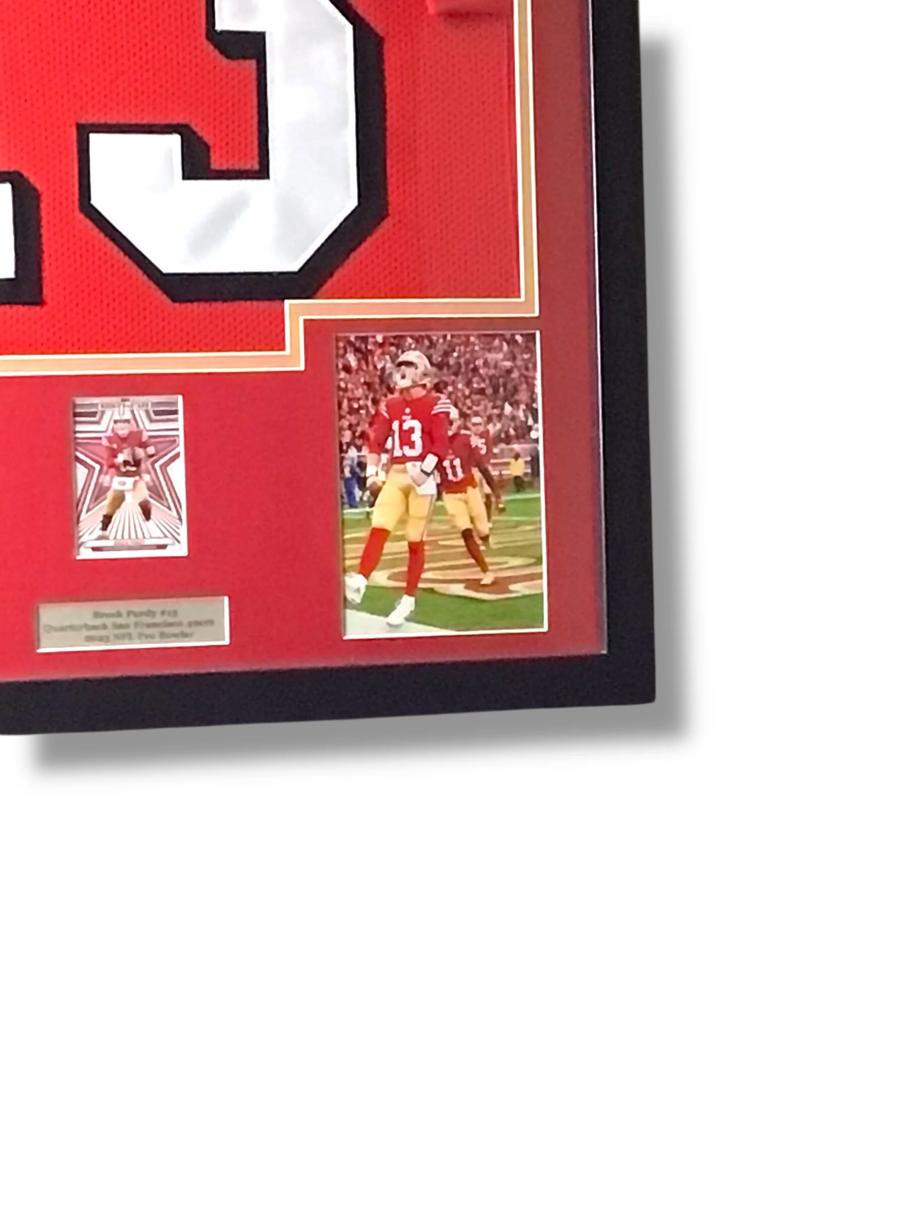 Framed Brock Purdy Autographed Jersey w/ Beckett Authentication & Sports Card - Image 3