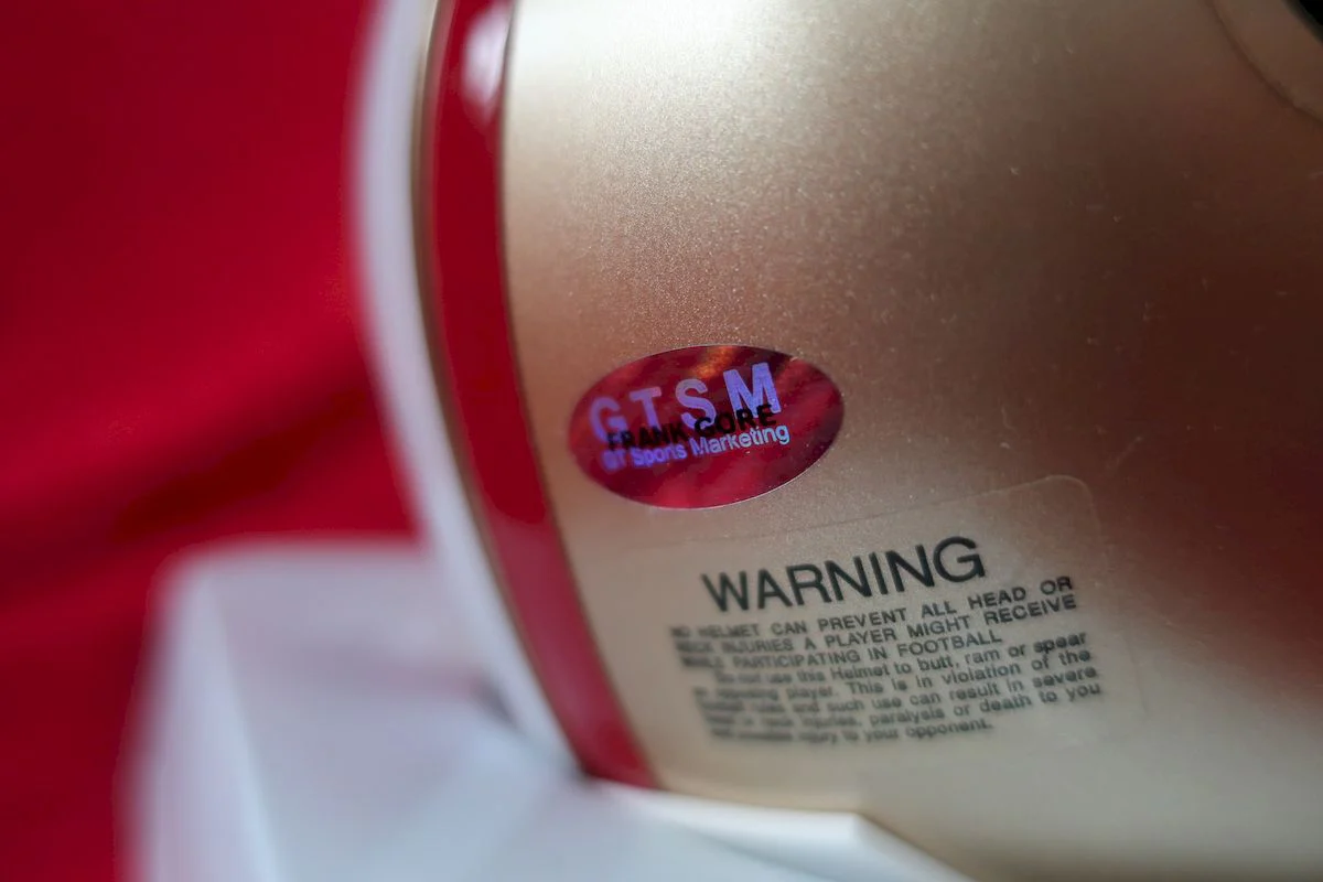 Frank Gore 49ers Certified Authentic Autographed Football Mini Helmet - Image 5