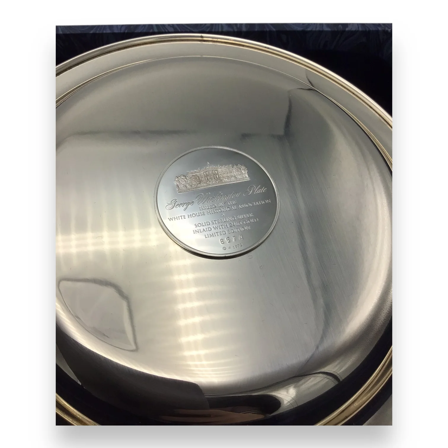1972 Franklin Mint Sterling Silver George Washington Commemorative Plate | 8" Diameter - Image 19