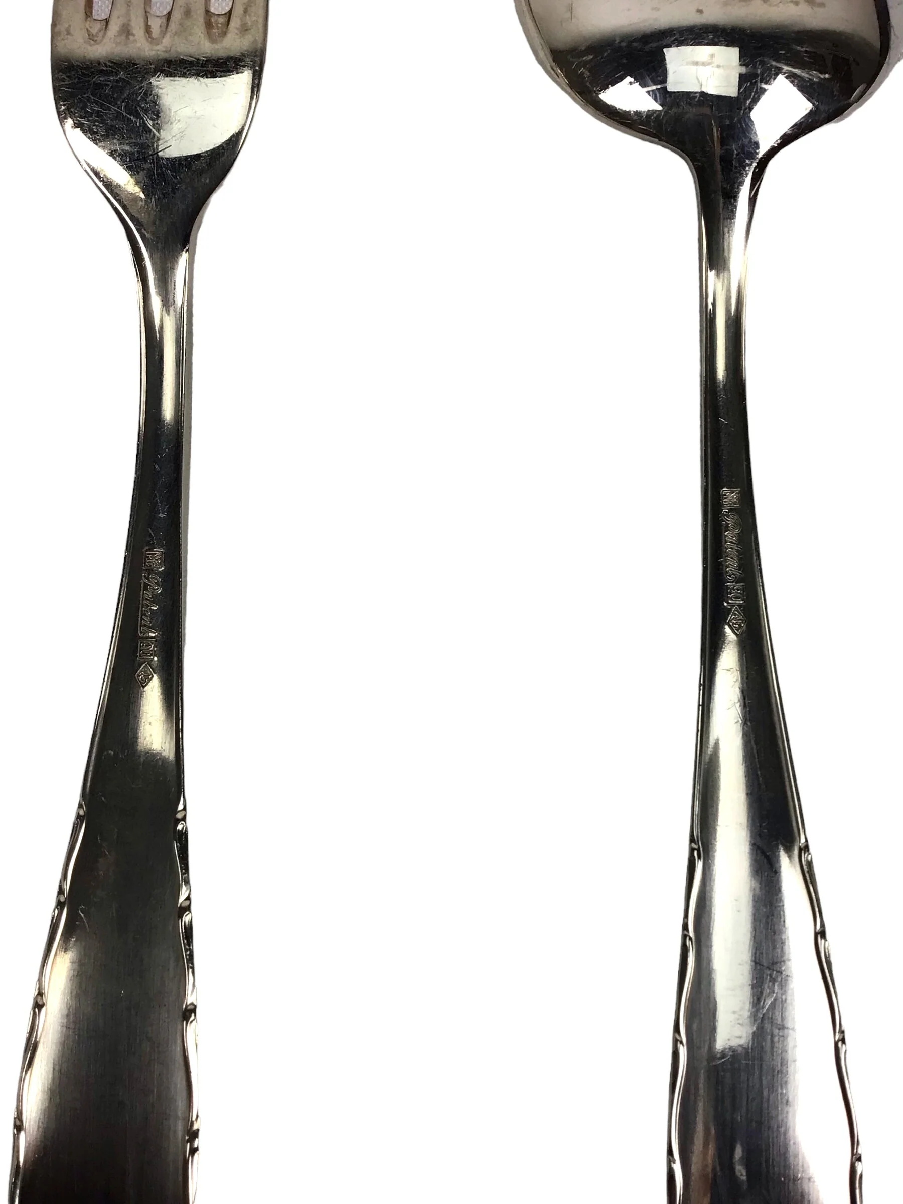 German WW2 Eva Braun Collection - Fork, Spoon, and Monogram Napkin in Riker box display - Image 5