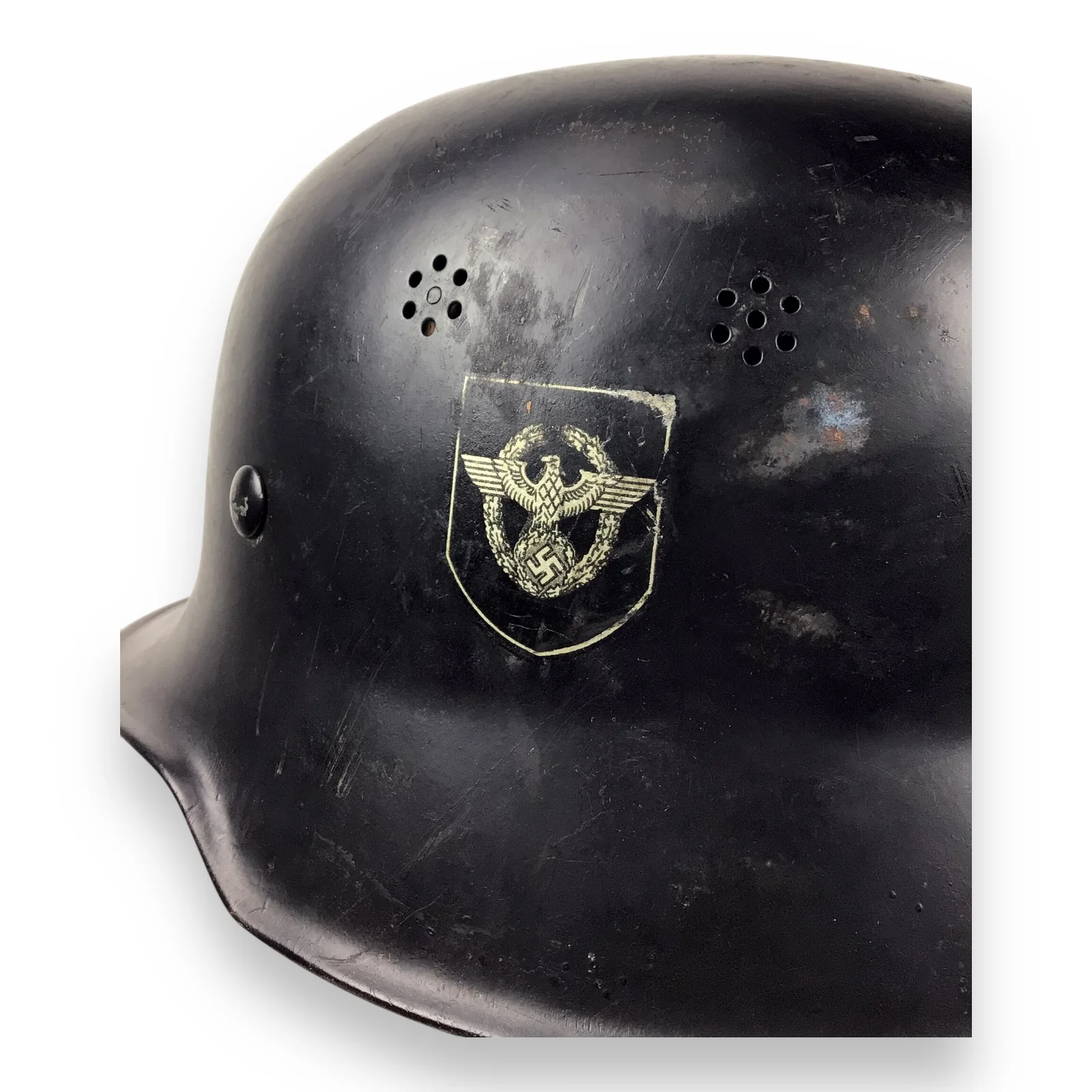 German WW2 M34 Stahlhelm Fire (Civil) Police Steel Helmet - Image 7