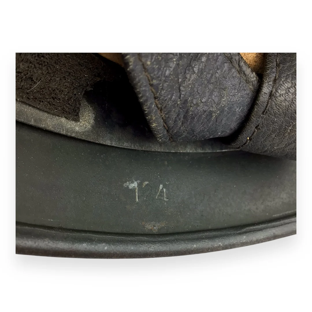 German WW2 M38 Luftwaffe Fallschirmjäger Paratrooper Helmet - ET68, Early War Example - Image 11