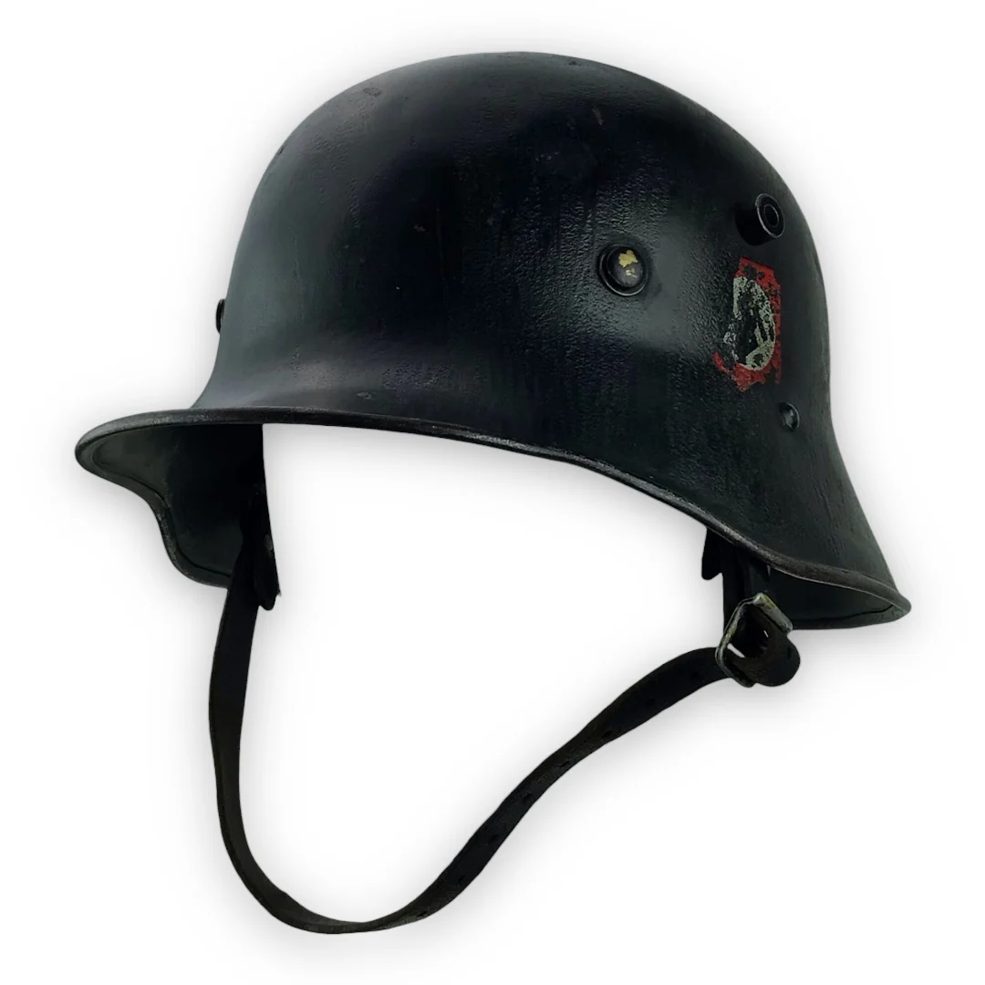 German WW2 SS Black M16 Transitional Helmet - Double Decal - Image 3