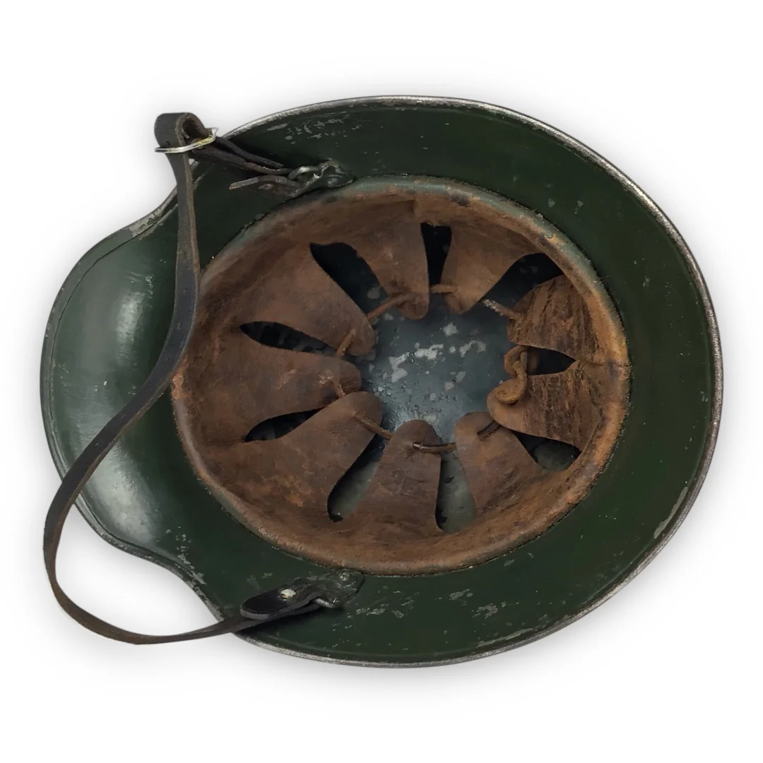 German WW2 SS Black M16 Transitional Helmet - Double Decal - Image 4