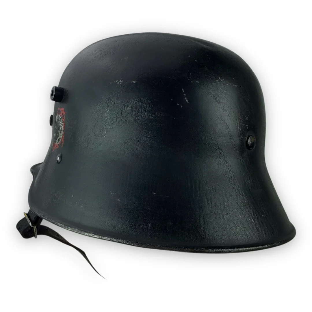 German WW2 SS Black M16 Transitional Helmet - Double Decal - Image 6