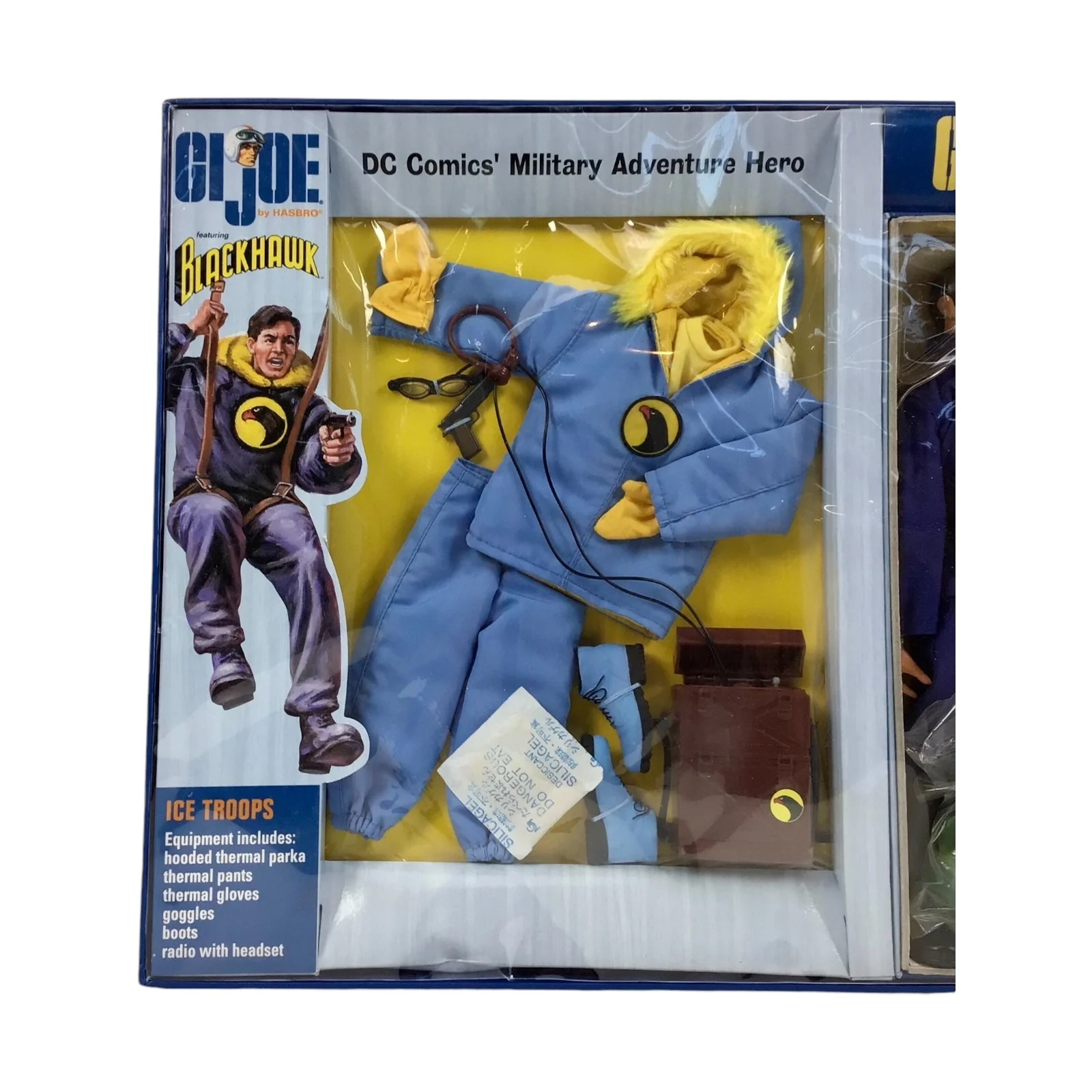 GIJOE Blackhawk 12" Action Figure DC Comic Military Adventure Hero Box HASBRO 2002. - Image 3