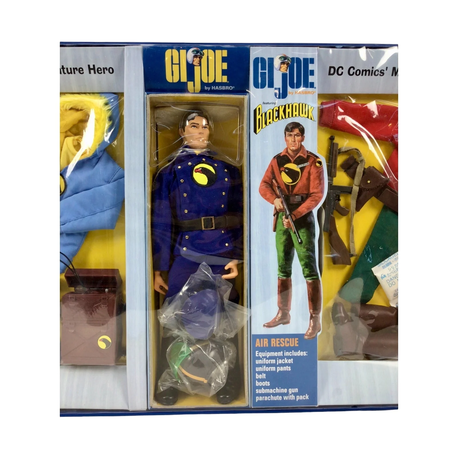 GIJOE Blackhawk 12" Action Figure DC Comic Military Adventure Hero Box HASBRO 2002. - Image 5