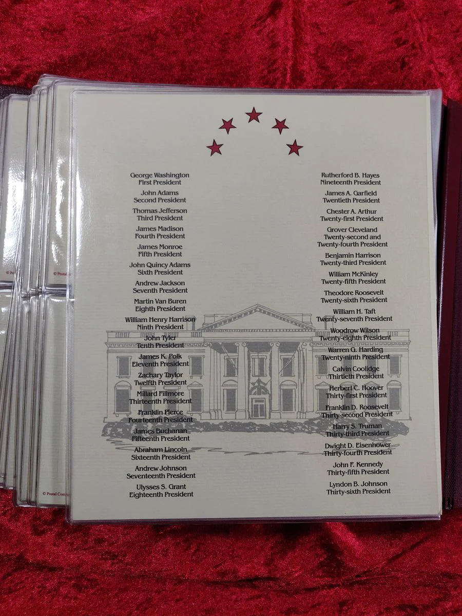 Golden Replicas of 1986 U.S. Presidents Stamps 22kt Proof Replicas Set of 36 - Image 7