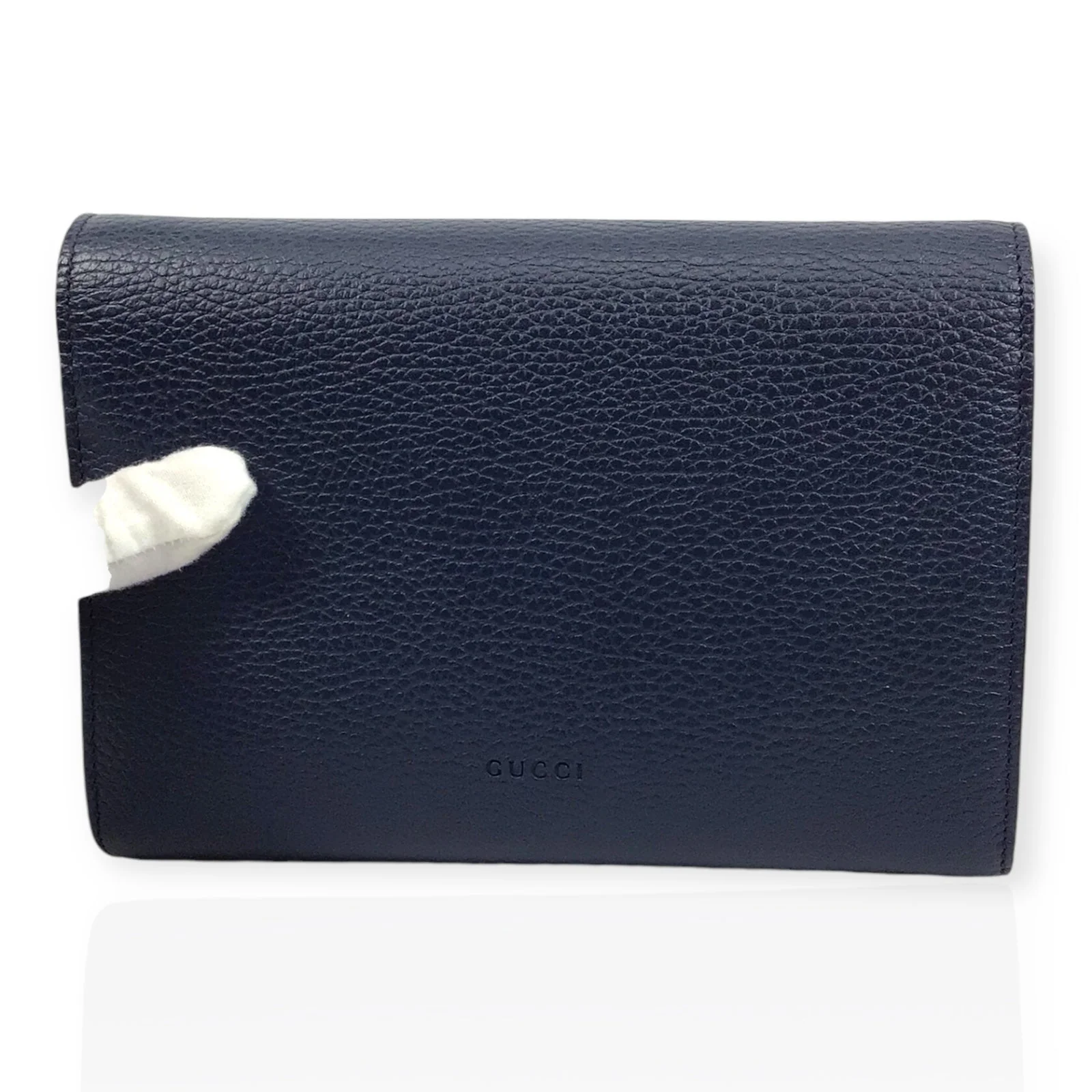 Gucci Dionysus WOC - Navy Calfskin Leather & Crystal Horseshoe Closure - Image 4