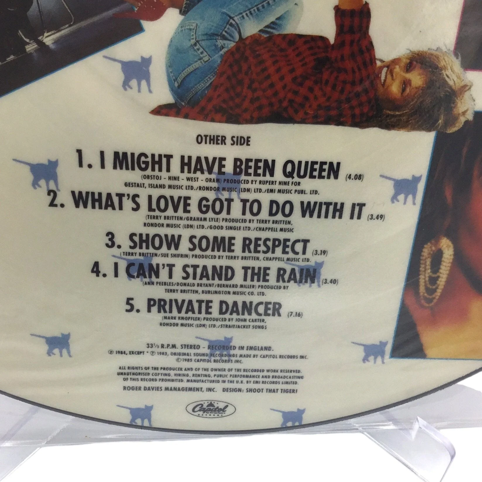 Tina Turner - Private Dancer 1984 UK Capitol 10-Track Picture Disc LP 1984 - Image 3