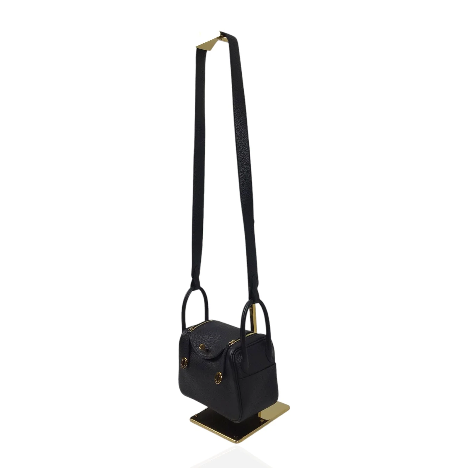 Hermès Mini Lindy 20 Black Taurillon Clemence Leather Handbag - Image 2
