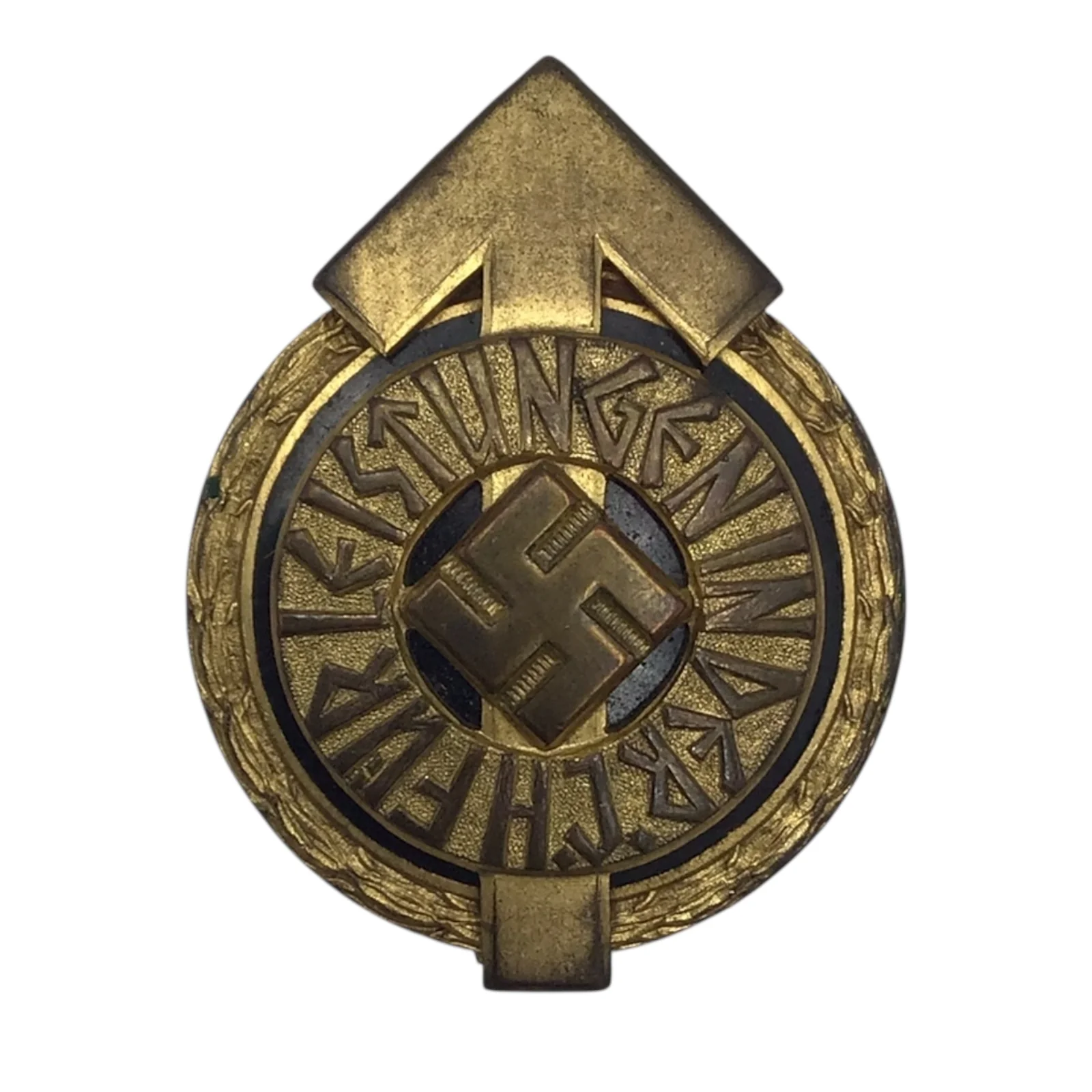 Hitler Youth (HJ) Golden Leaders Sport Badge w/ Miniature Pin RZM M1/101 - Image 2