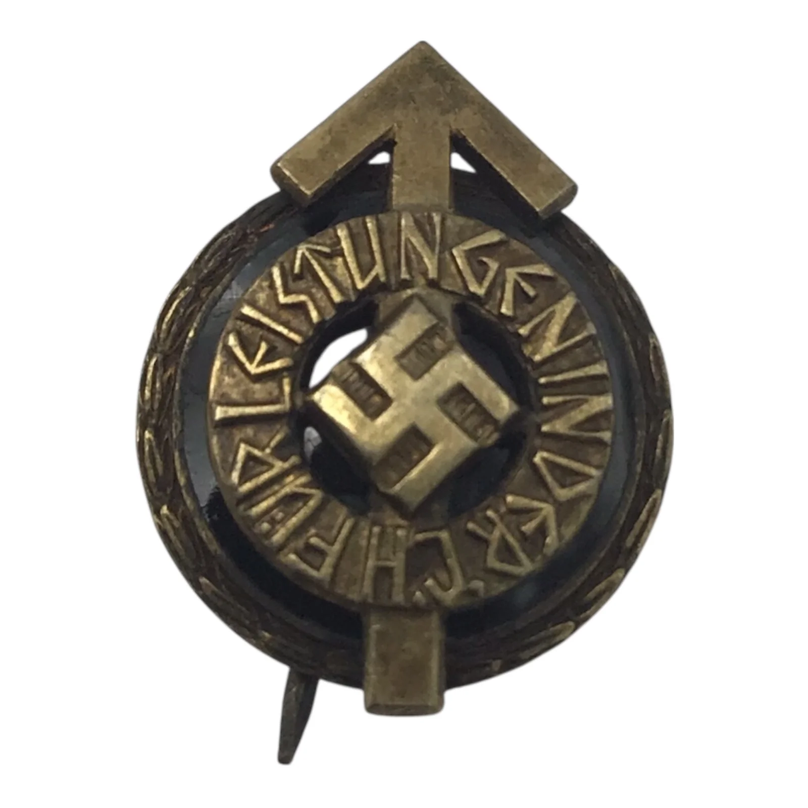 Hitler Youth (HJ) Golden Leaders Sport Badge w/ Miniature Pin RZM M1/101 - Image 5