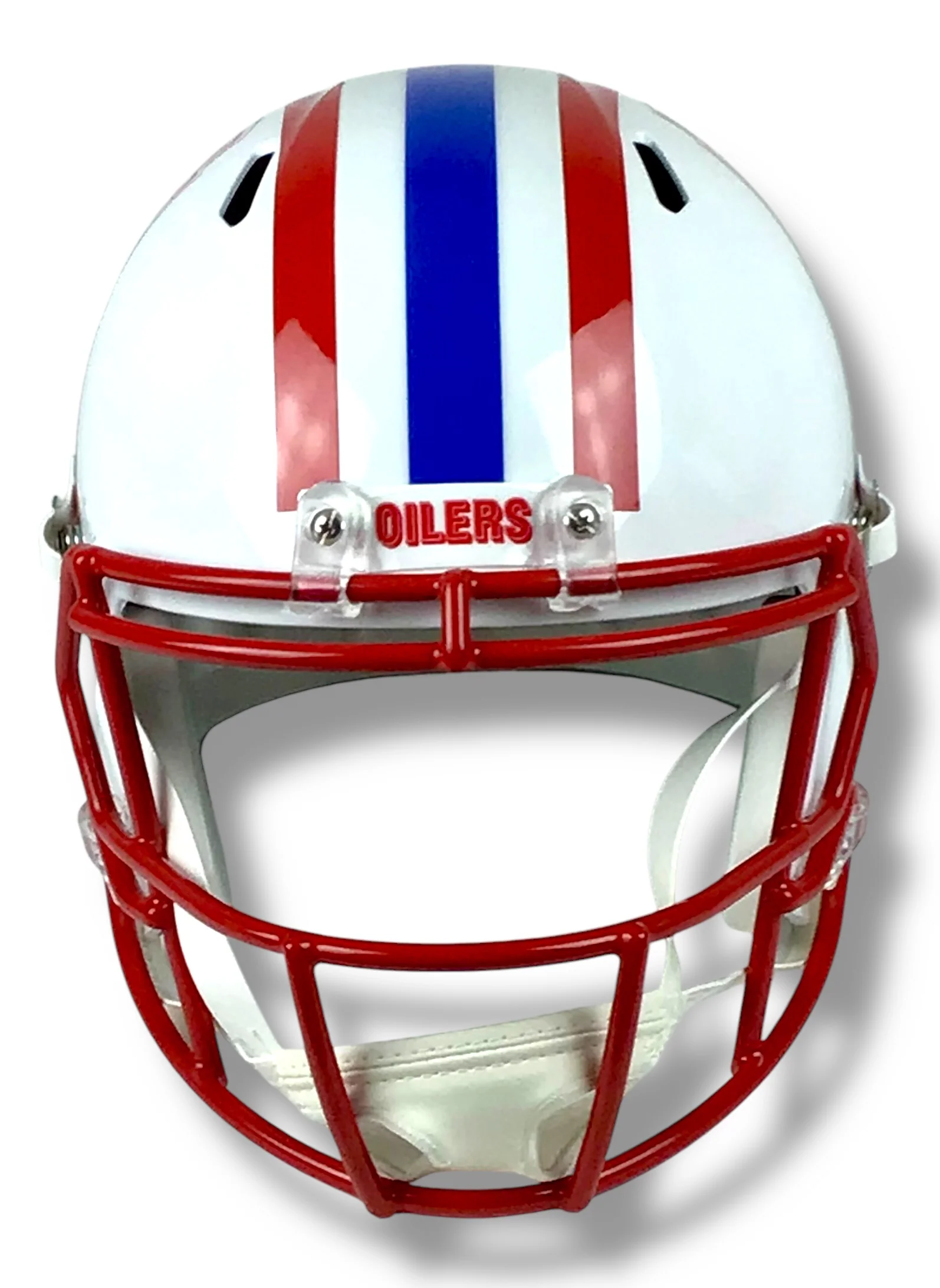 Houston Oilers 1981 to 1998 Throwback Speed Riddell Replica Football Helmet - Image 3