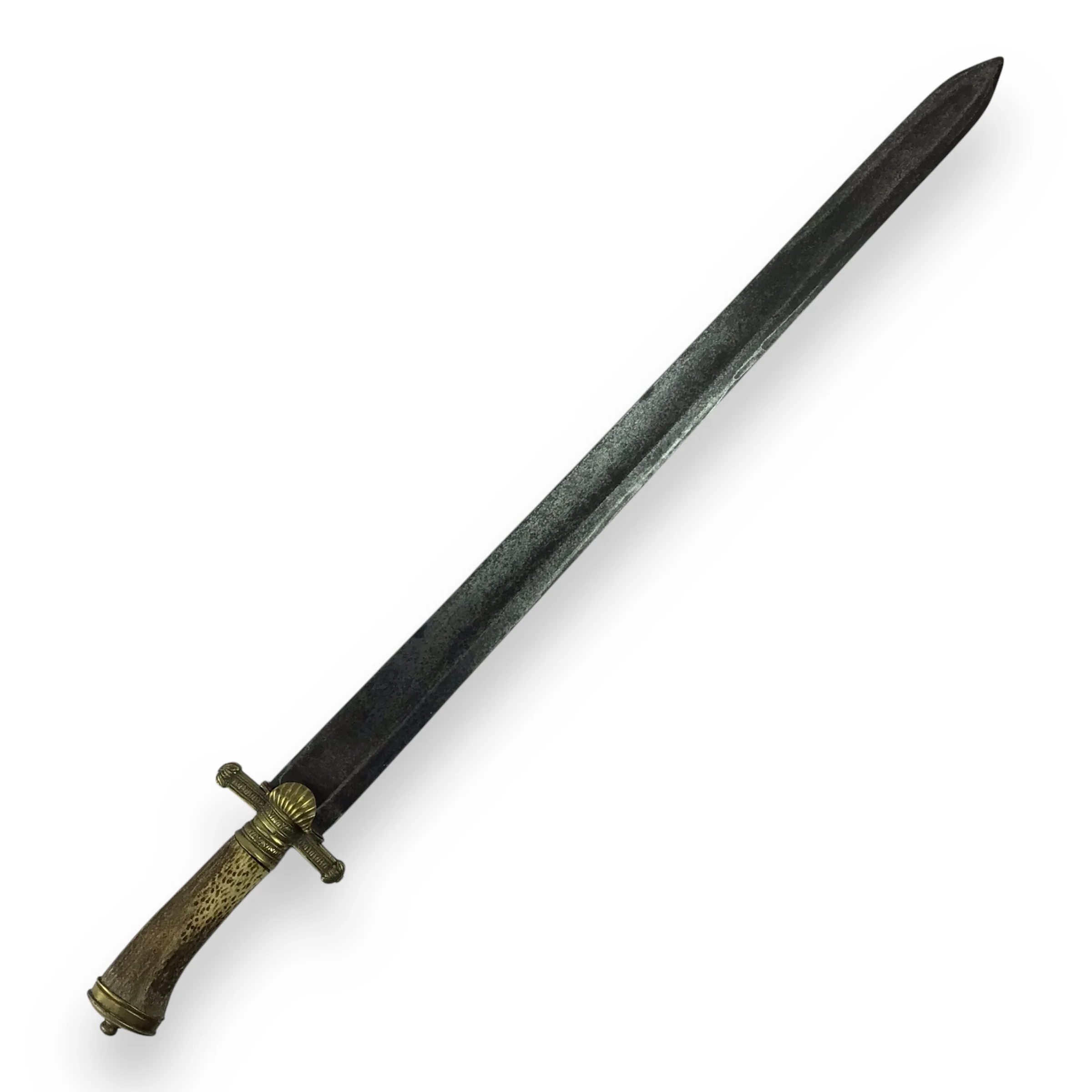 US Civil War Confederate Short Sword w/Antler Grip – 1780 European Blade - Image 2