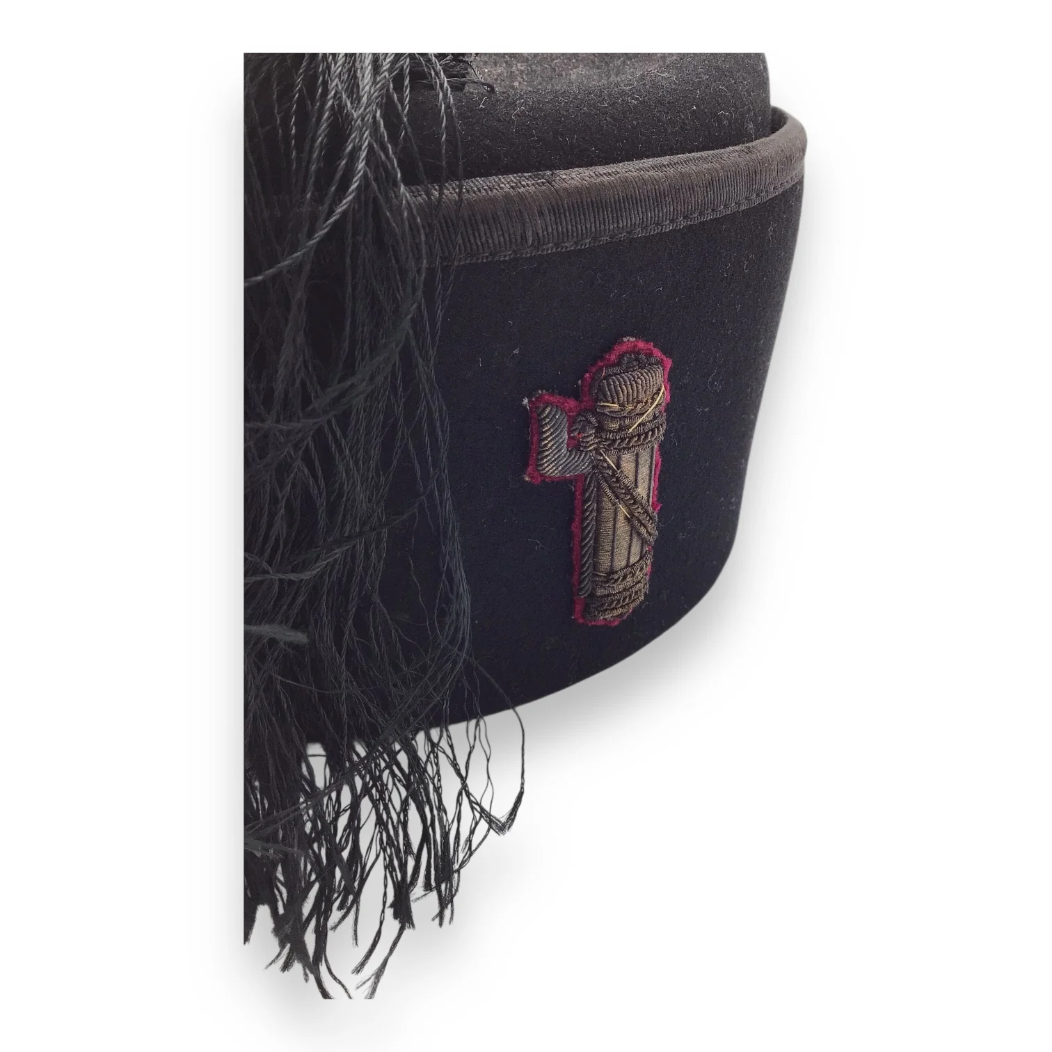 Rare Italian WW2 MVSN Officer’s Fez with Bullion Insignia | Blackshirt Officer Headgear - Image 18
