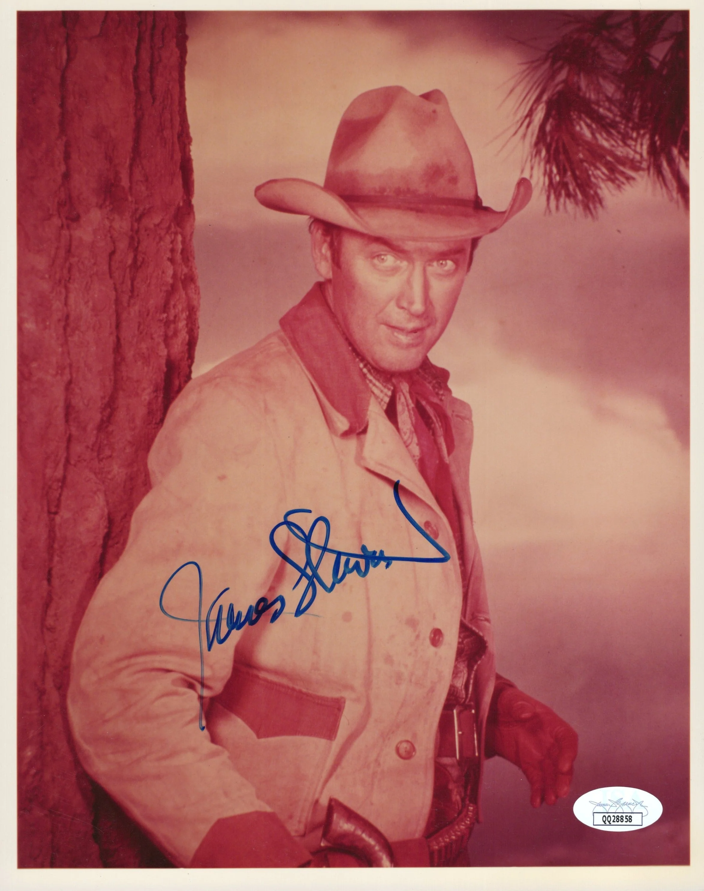 James Stewart Signed Photo 8x10 in The Far Country, JSA Certified