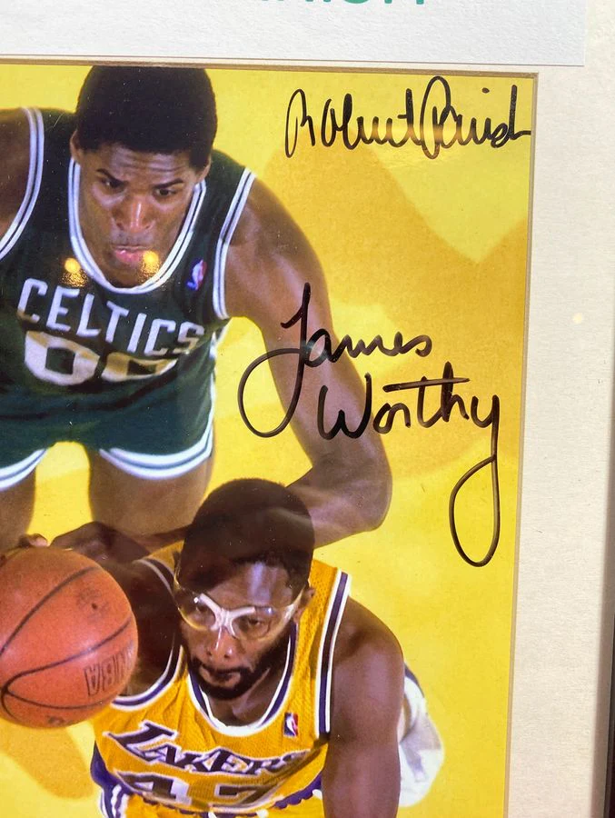 James Worthy & Robert Parish Autographed 8x10" Framed Photo - Image 2