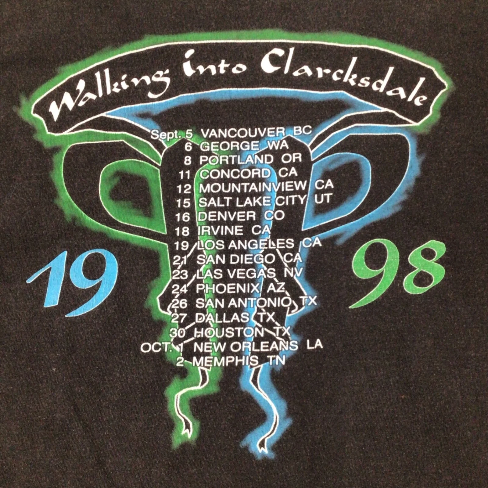 Jimmy Page/Robert Plant Walking Into Clarcksdale 98' Tour - Concert T-Shirt - Image 4