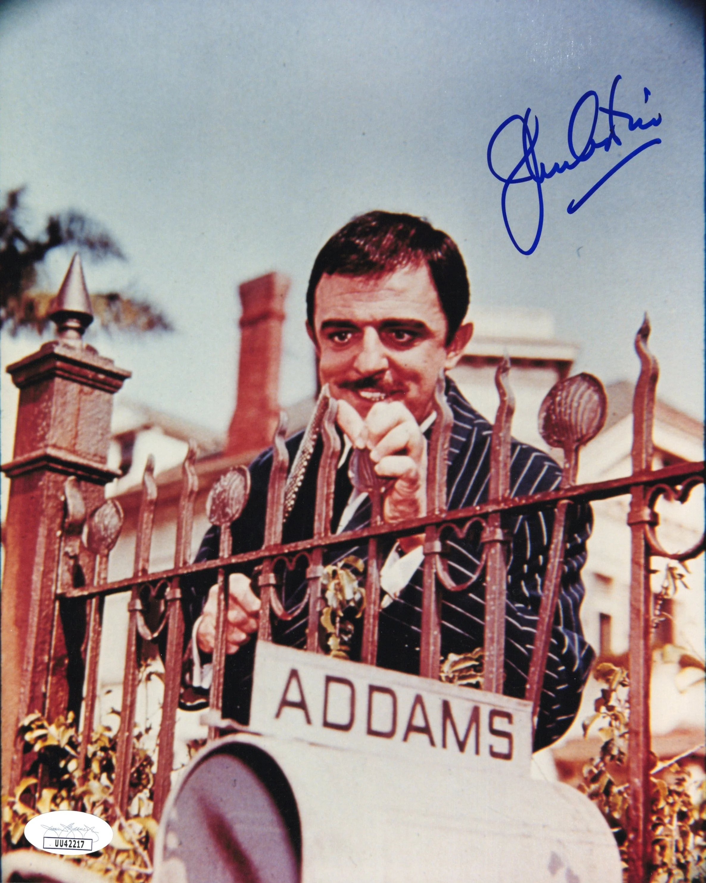 John Astin Signed Photo 8x10 in The Addams Family, JSA PSA Certified UU42217
