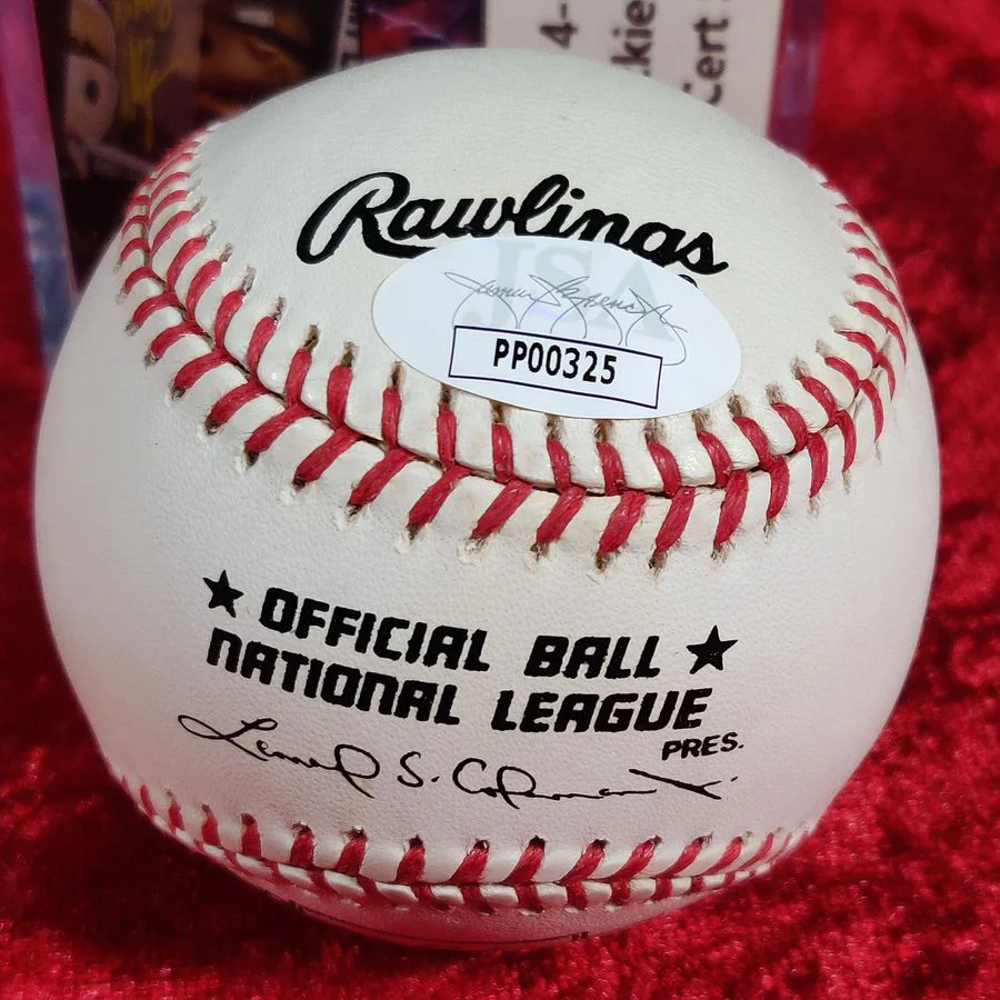 Johnny Sain Guaranteed Authentic Autographed Baseball Monogrammed w/First Pitch to - Image 3