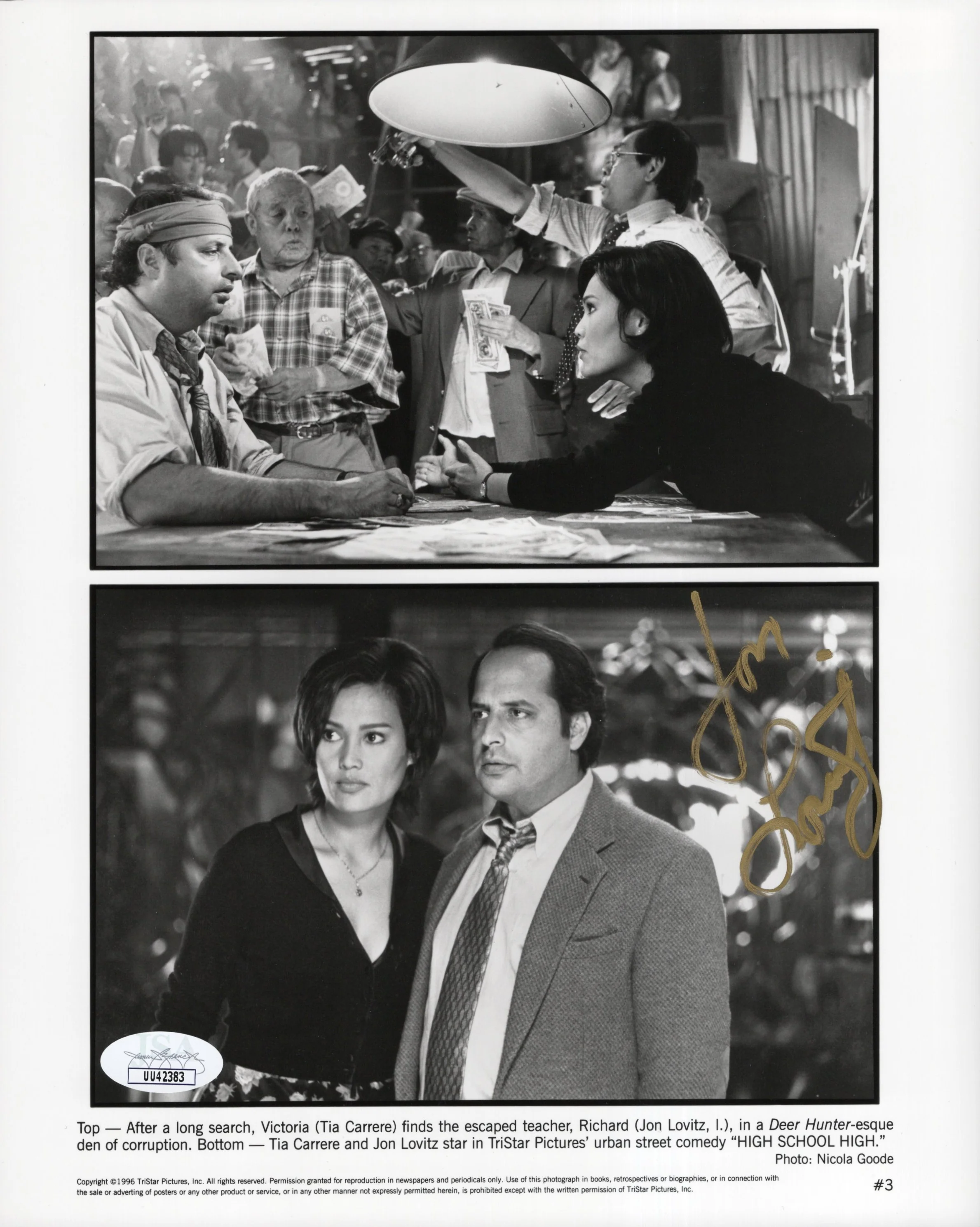 Jon Lovitz Signed Photo 8x10, Jon Lovitz Autograph in High School High with Tia Carrere, JSA and PSA Letter Double Certified Authentic UU42383