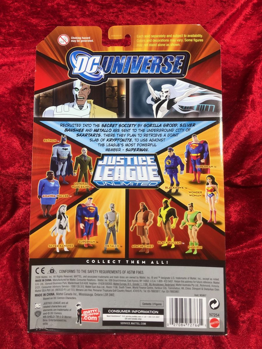 Justice League Unlimited 3 Figure Pack with Superman, Silver Banshee, & Metallo - Image 5