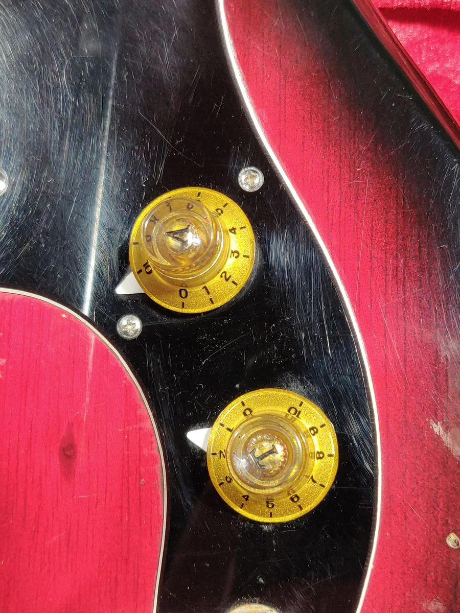 Kingston Electric Guitar 1960's Cherry Burst - Image 3