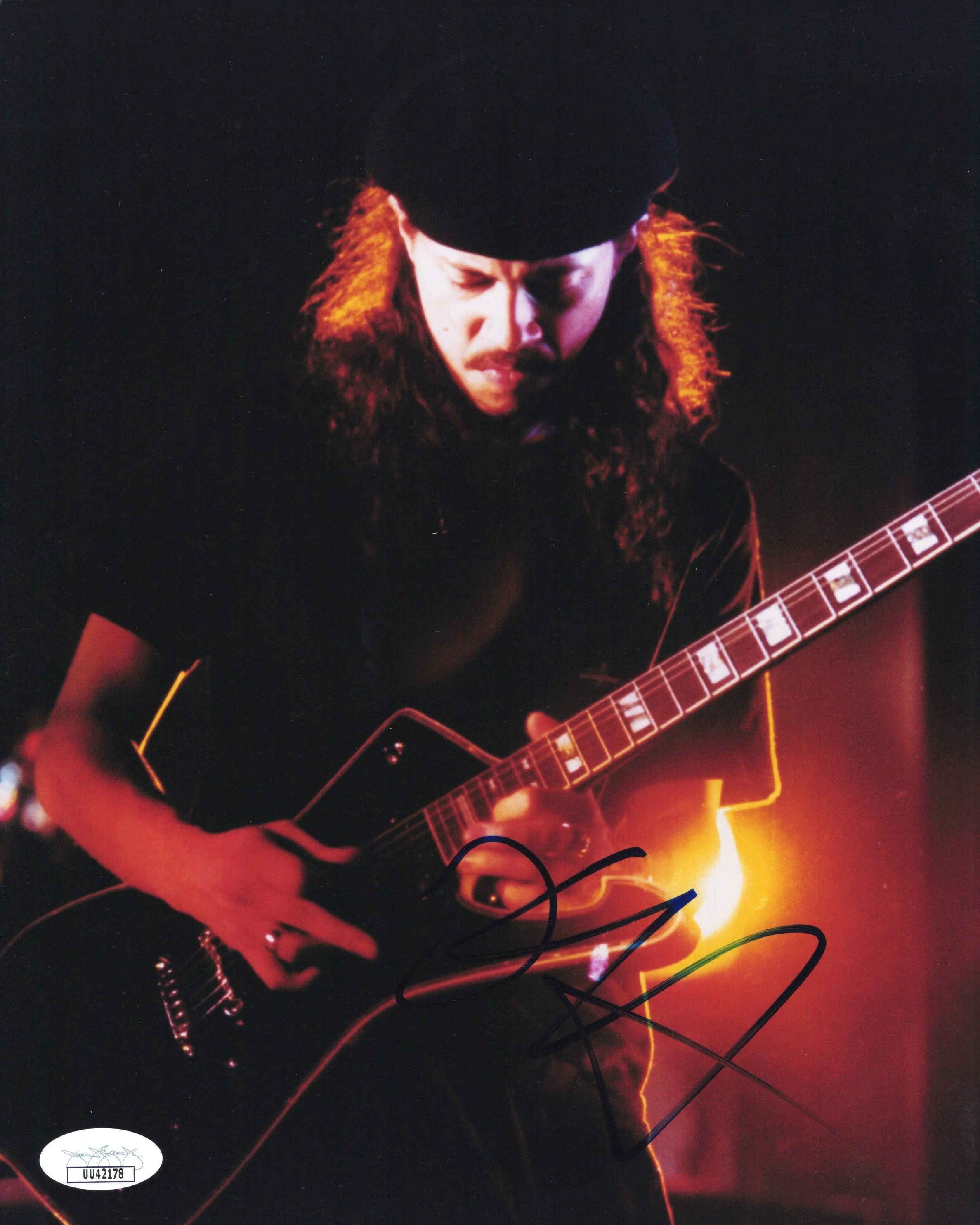 Metallica Kirk Hammett Signed Photo 8x10 JSA & PSA Double Certified Authentic