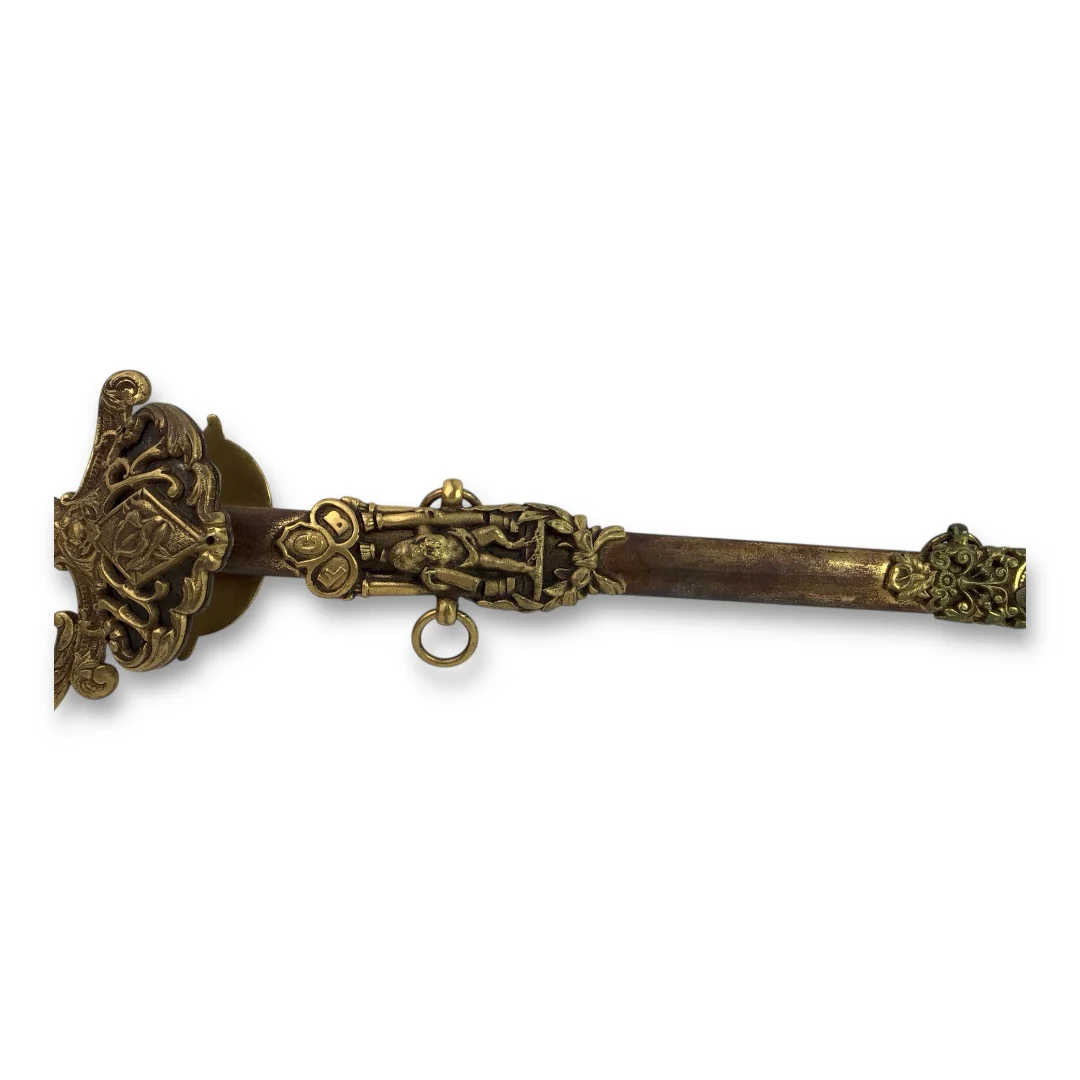Knights of Pythias Ceremonial Sword - Named Frank V. Wade, F.C.B. Motto - Image 3