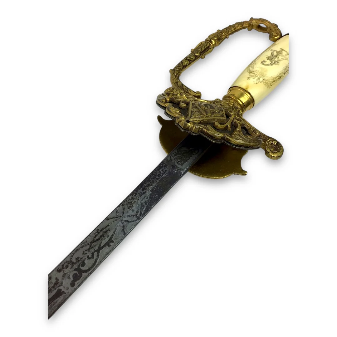 Knights of Pythias Ceremonial Sword - Named Frank V. Wade, F.C.B. Motto - Image 7