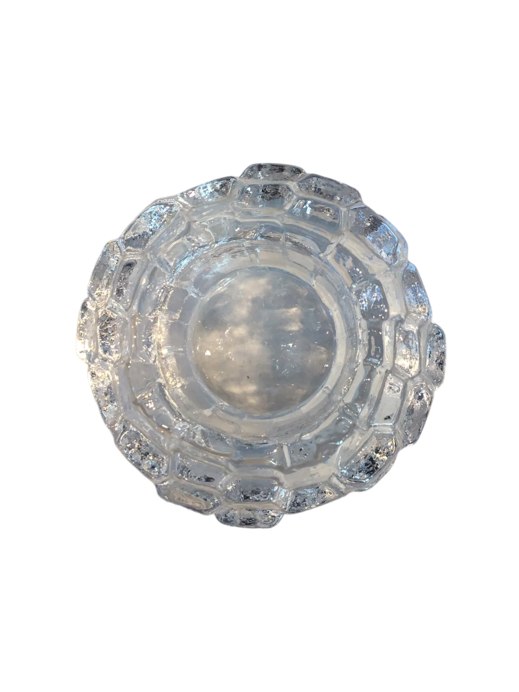 Kosta Boda Glass Textured Candle Holder - Image 2