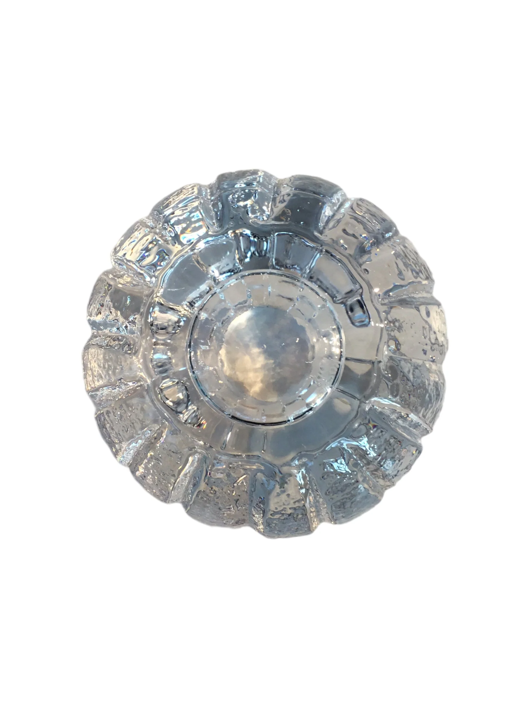 Kosta Boda Glass Textured Candle Holder - Image 3
