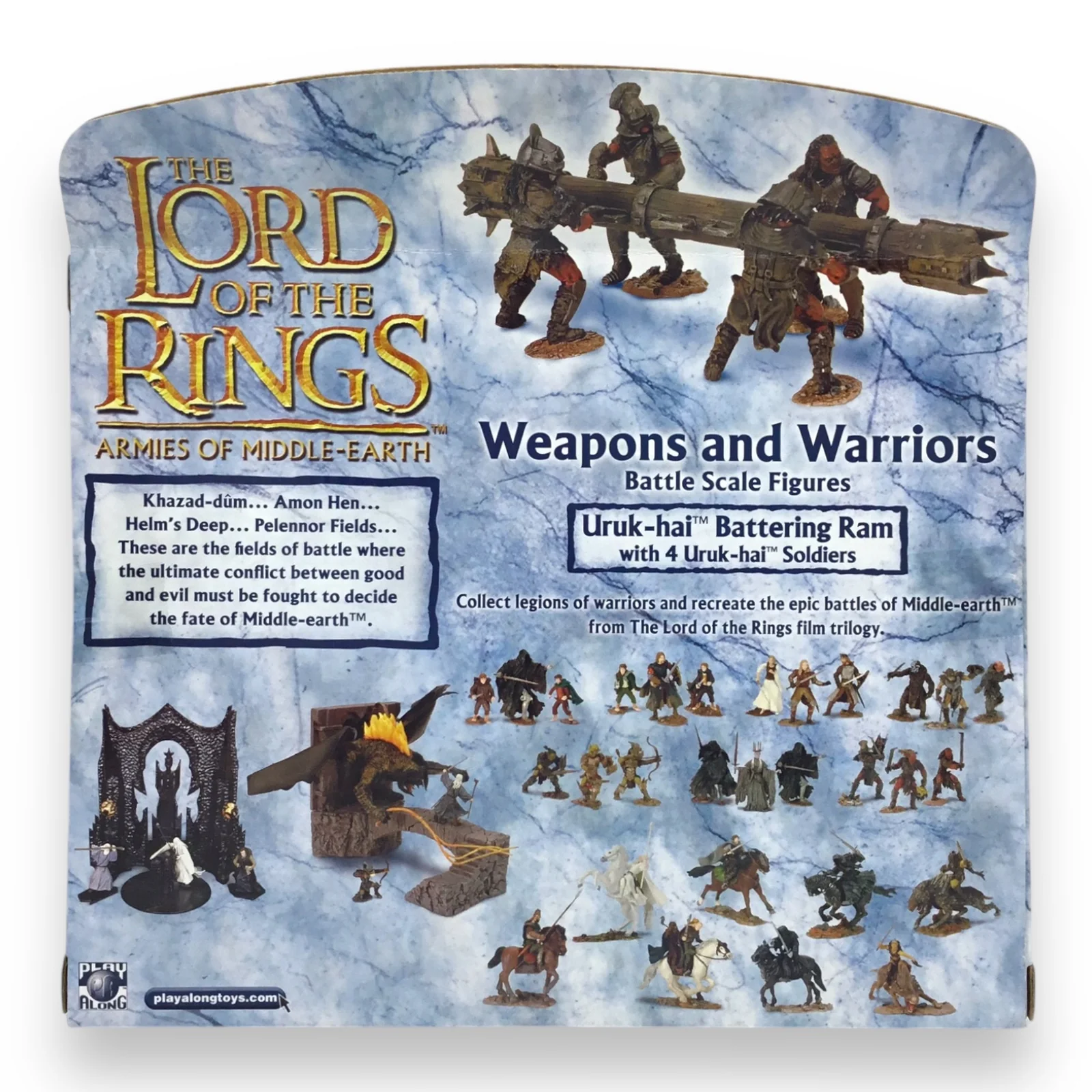 Lord of the Rings Armies of Middle-earth – Uruk-hai Battering Ram with 4 Uruk-hai Soldiers (Play Along, 2003, New in Box) - Image 2