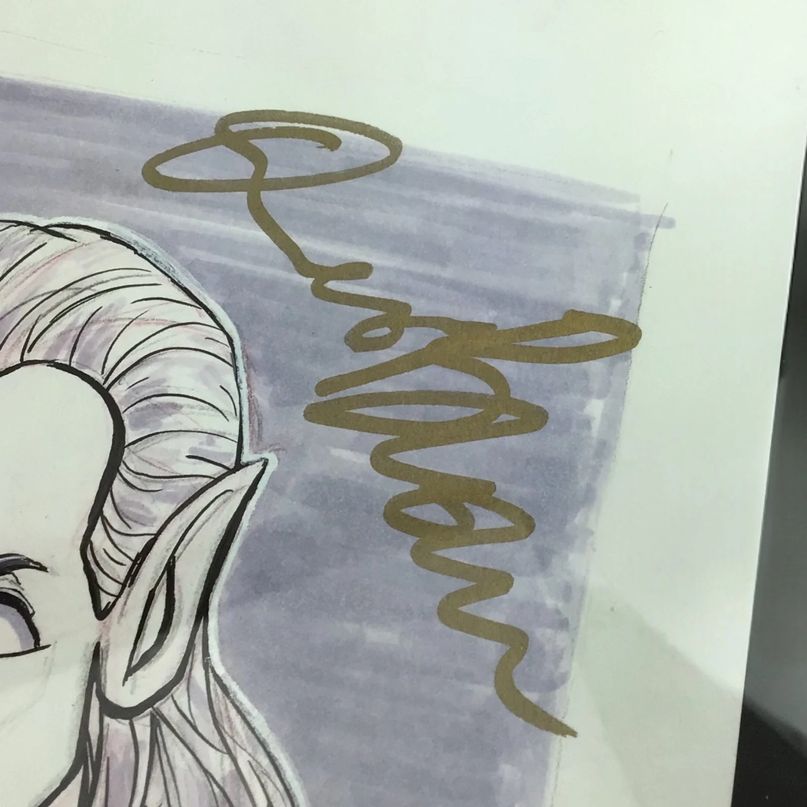 Lord of the Rings Caricature of Legolas Signed by Orlando Bloom JSA Certified - Image 3