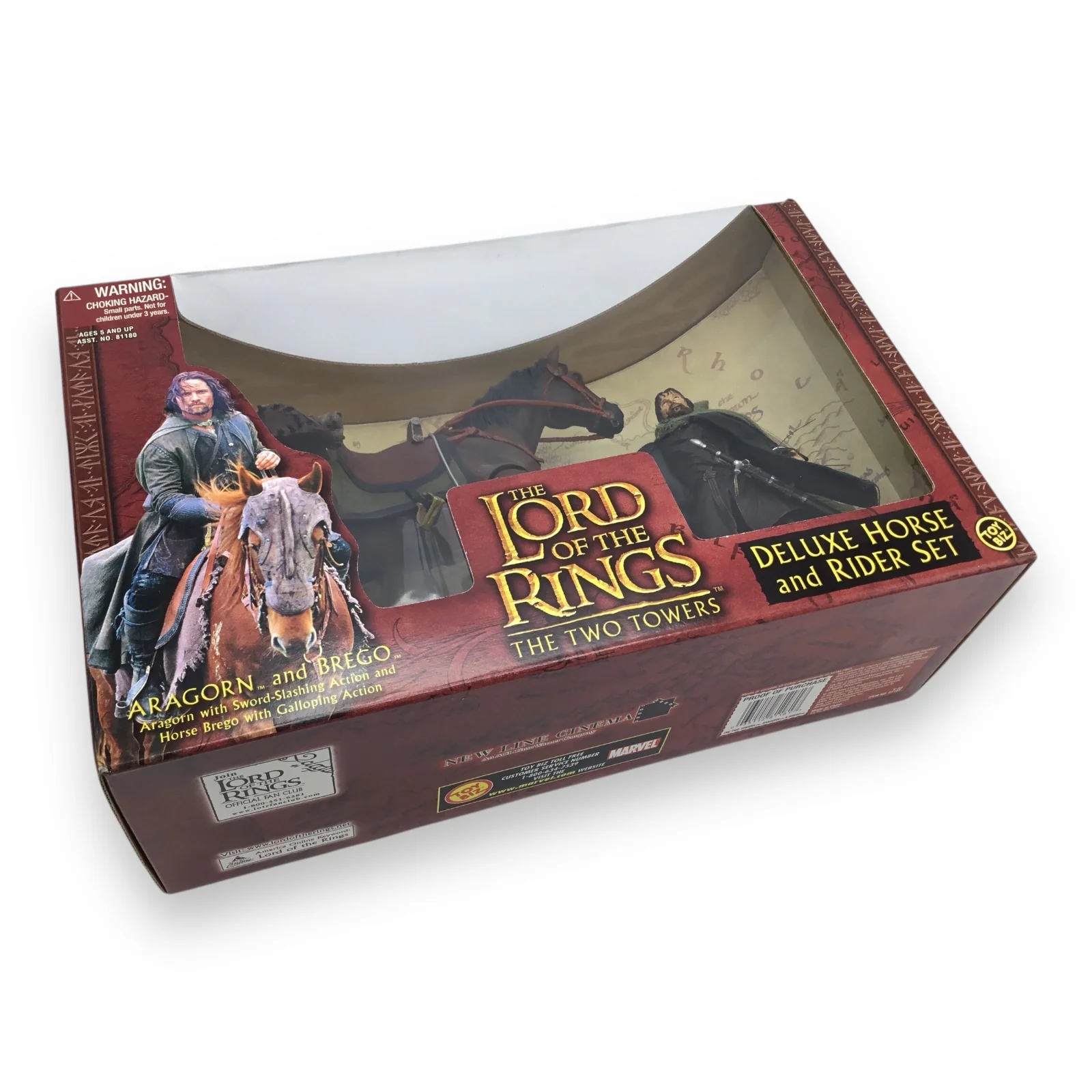 Lord of the Rings Fellowship of the Ring Deluxe Horse and Rider Set – Aragorn & Brego (Toy Biz, 2002, Sealed) - Image 3