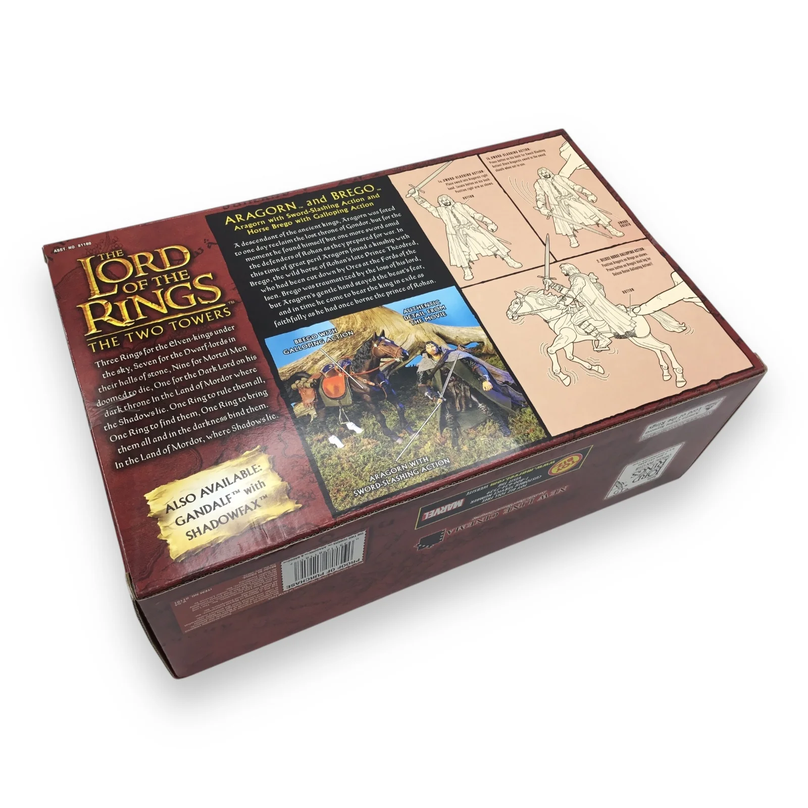Lord of the Rings Fellowship of the Ring Deluxe Horse and Rider Set – Aragorn & Brego (Toy Biz, 2002, Sealed) - Image 5
