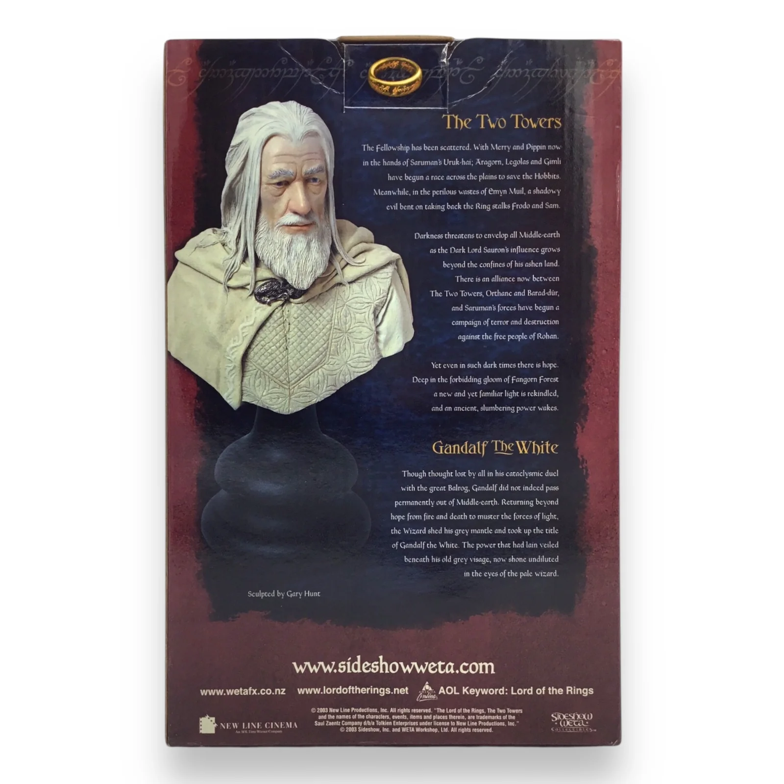 Lord of the Rings: The Two Towers Gandalf the White 1/4 Scale Polystone Bust – Sideshow Weta Collectibles (2003) - Image 4