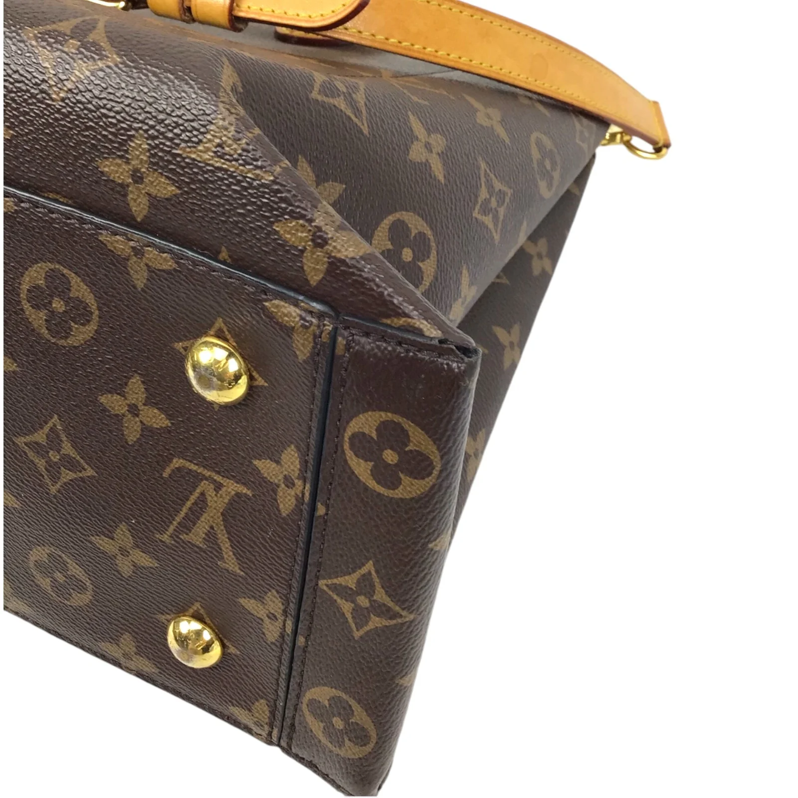 Louis Vuitton Brown & Tan Flower Tote Monogram Canvas Preloved Bag - Image 11