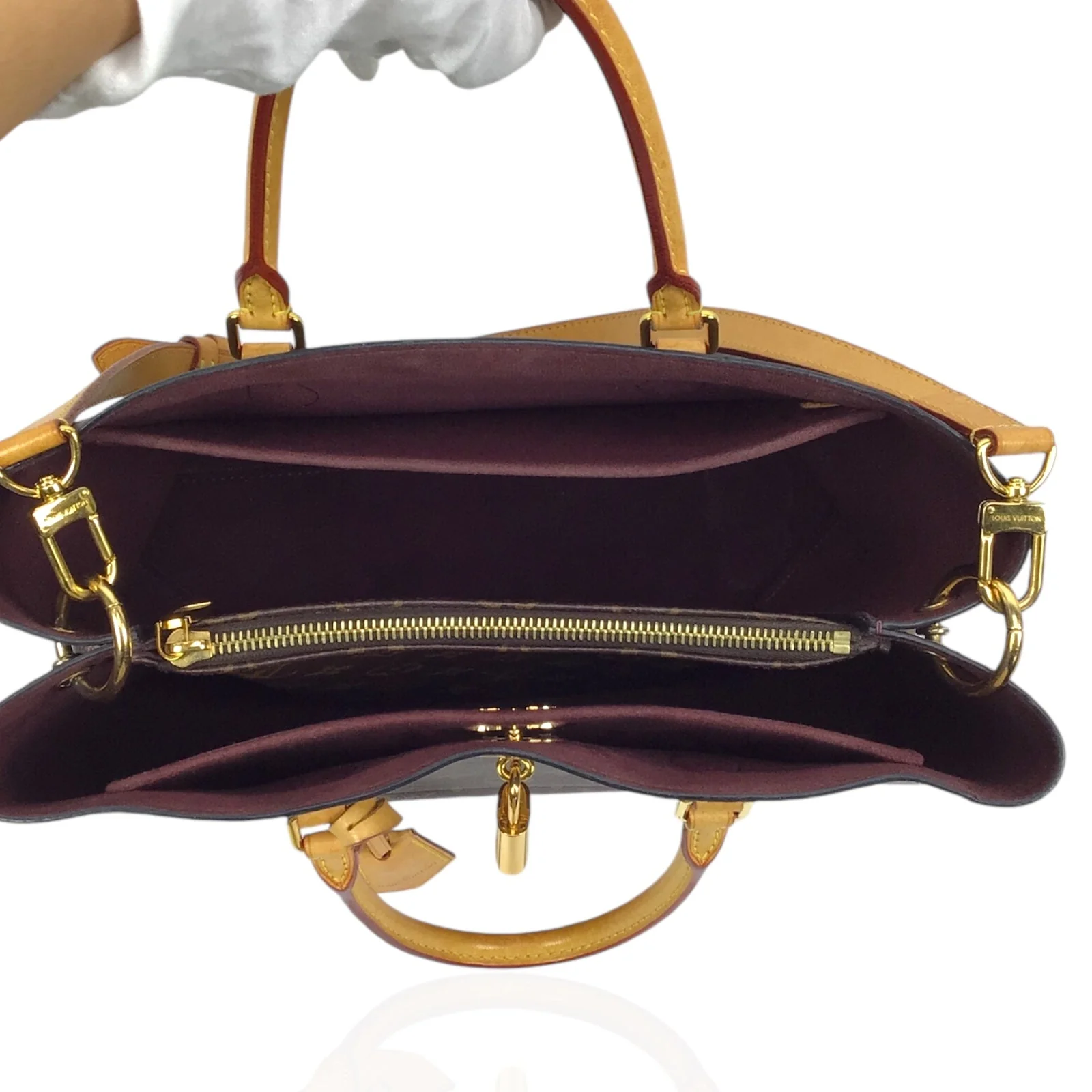 Louis Vuitton Brown & Tan Flower Tote Monogram Canvas Preloved Bag - Image 12