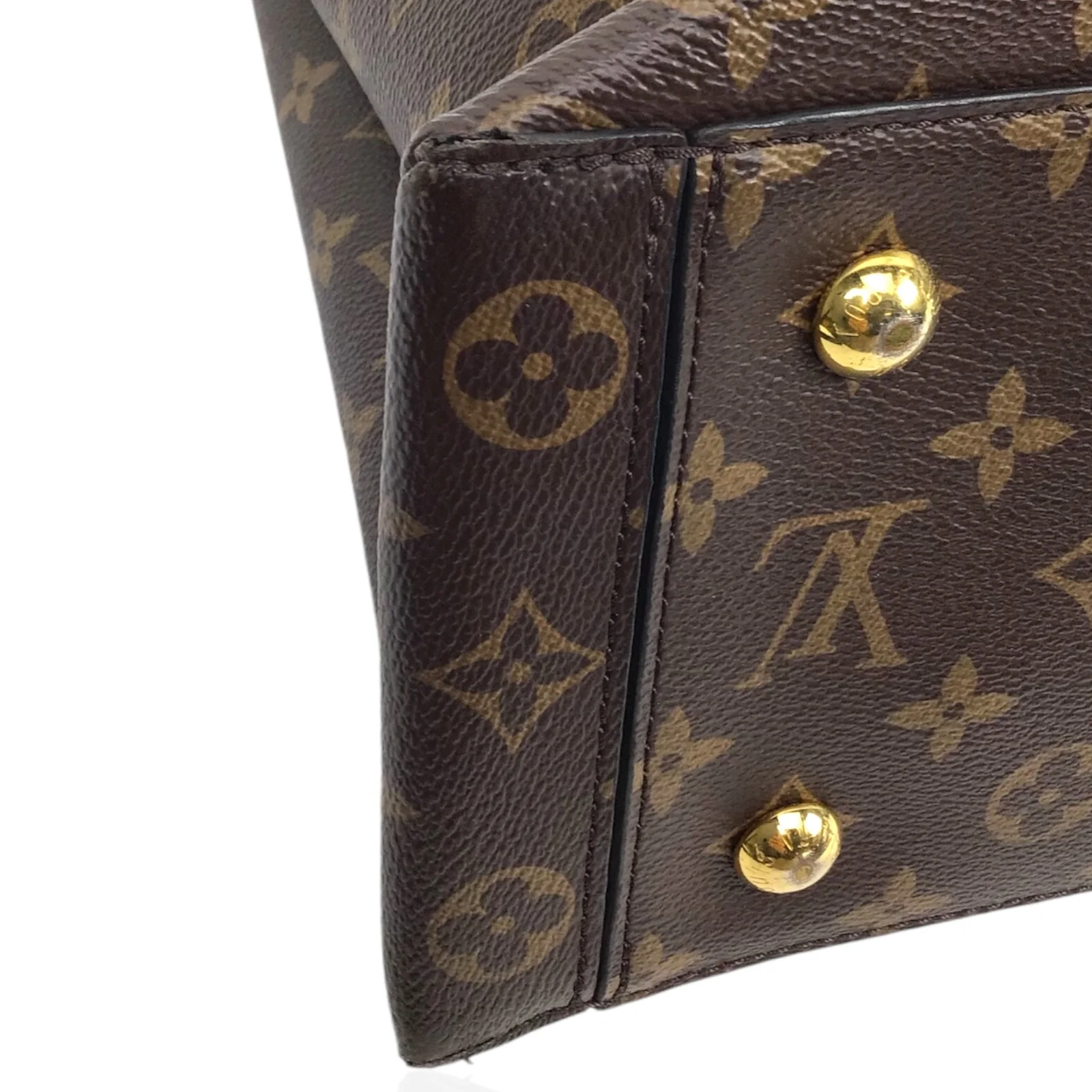 Louis Vuitton Brown & Tan Flower Tote Monogram Canvas Preloved Bag - Image 13