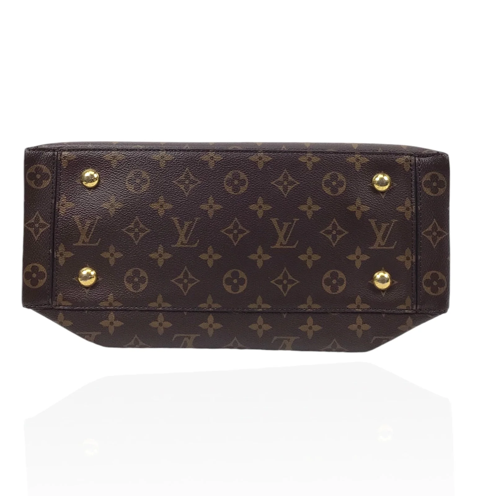 Louis Vuitton Brown & Tan Flower Tote Monogram Canvas Preloved Bag - Image 7