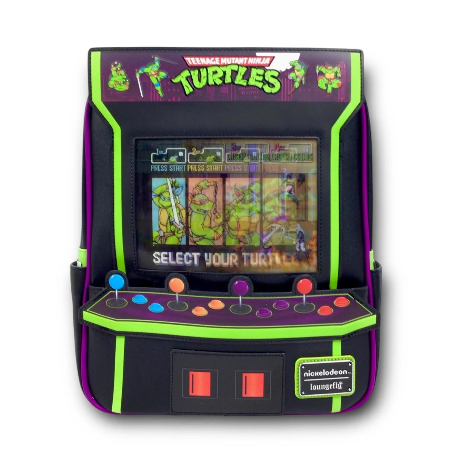 Loungefly TMNT 40th Anniversary Vintage Arcade Mini Backpack - Limited Edition - Image 2