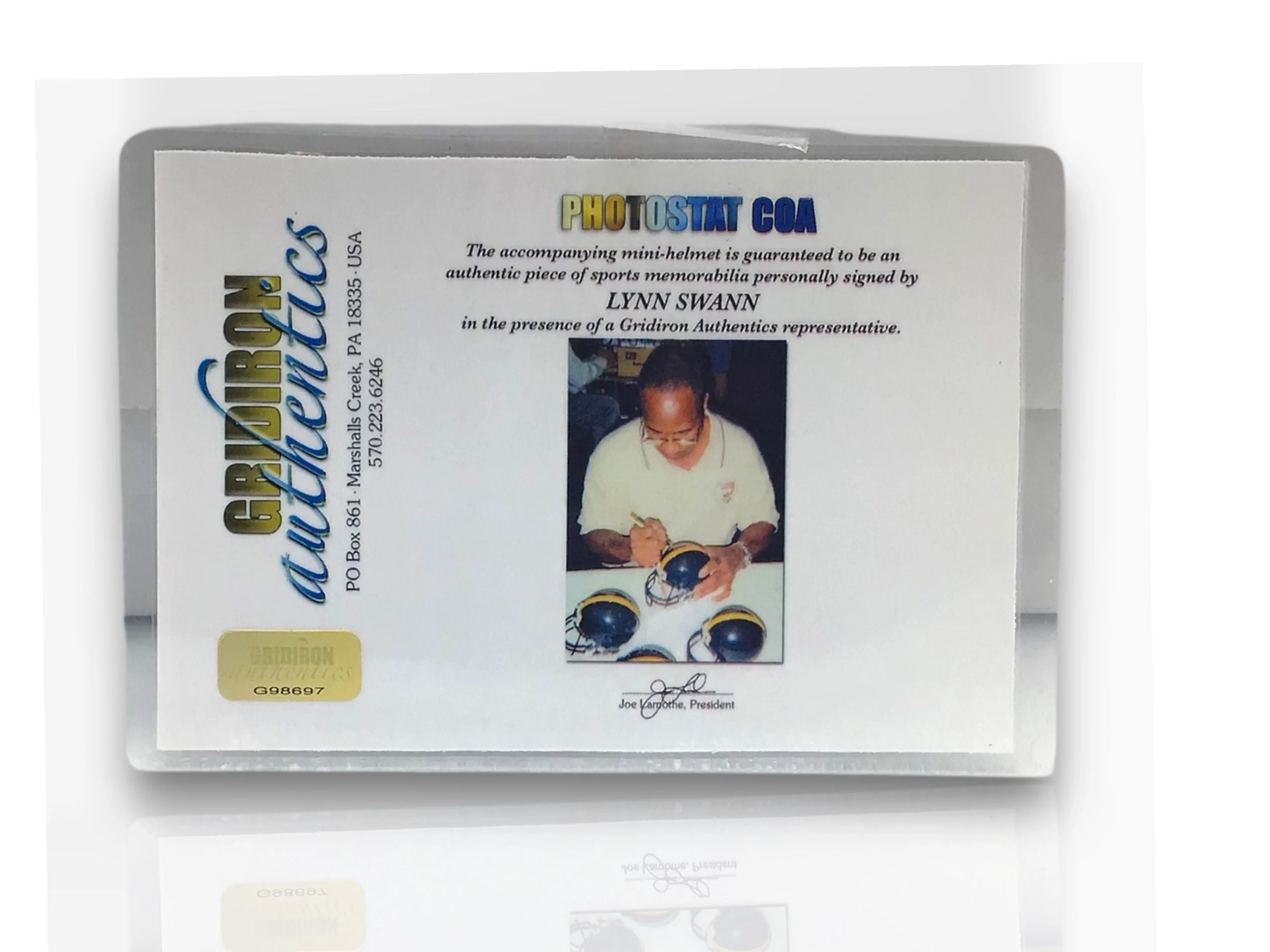 Lynn Swann Steelers Certified Authentic Autographed Mini-helmet Shadowbox - Image 8
