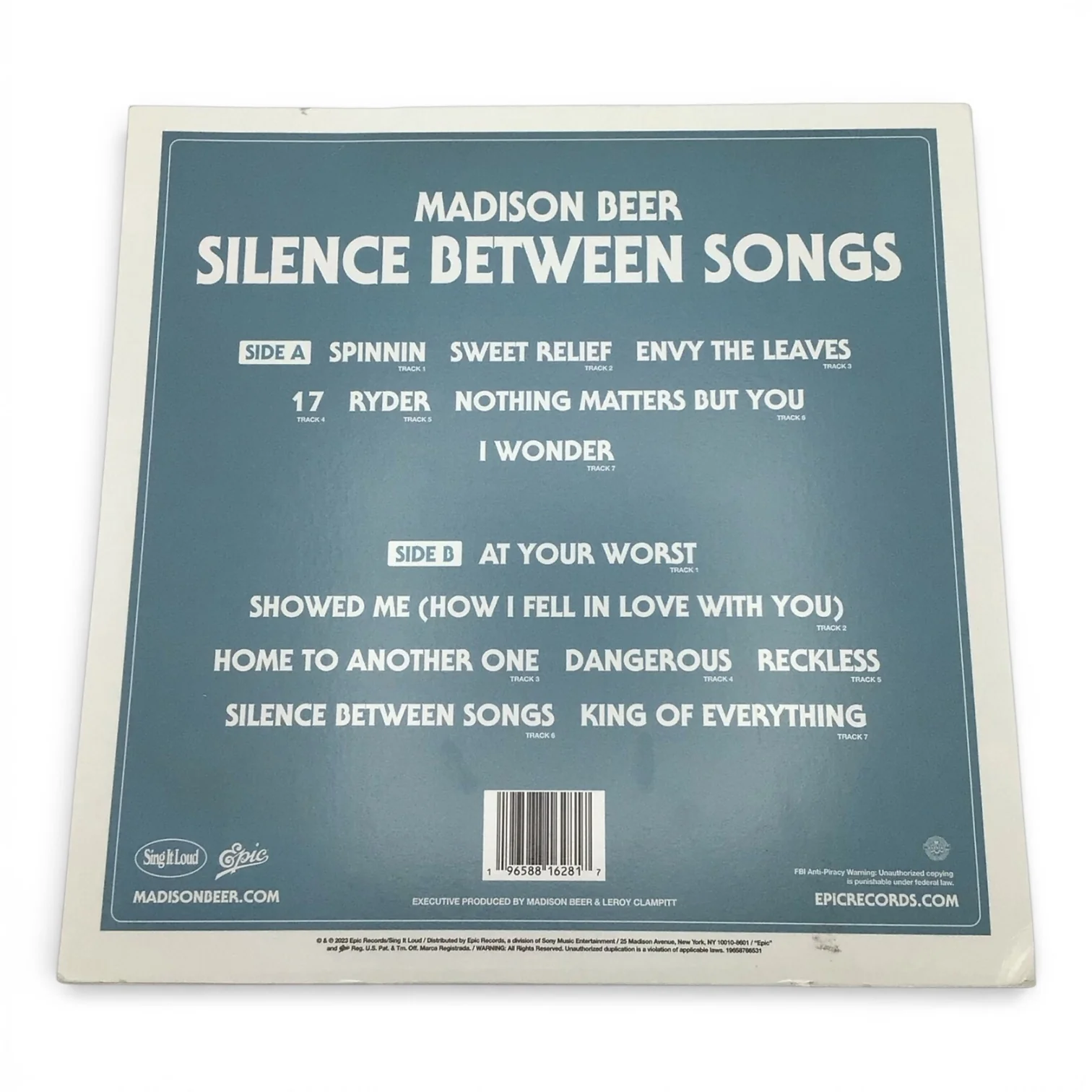 Madison Beer Silence Between Songs Vinyl - Rare White Pressing - Image 2
