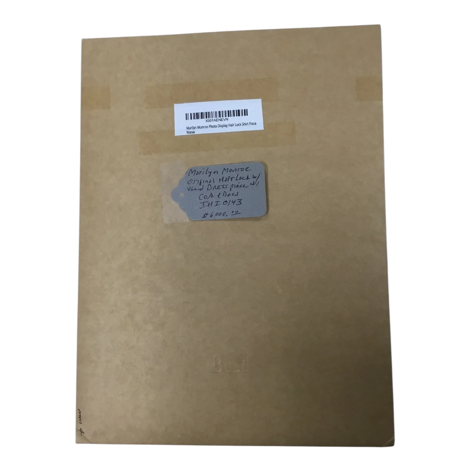 Marilyn Monroe Original Hair Lock and Dress Piece with Certificate of Authenticity - Image 3