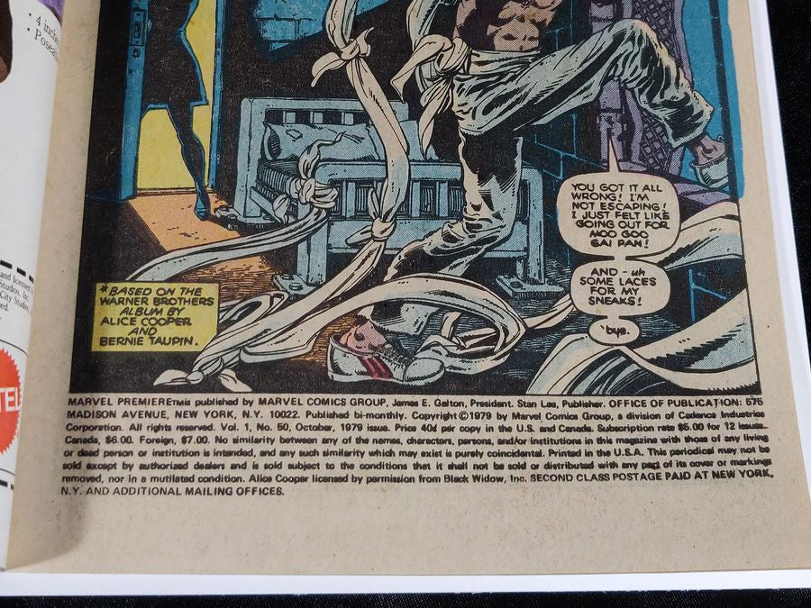 Marvel Premiere #50 - Marvel 1979 - Alice Cooper! - Image 6