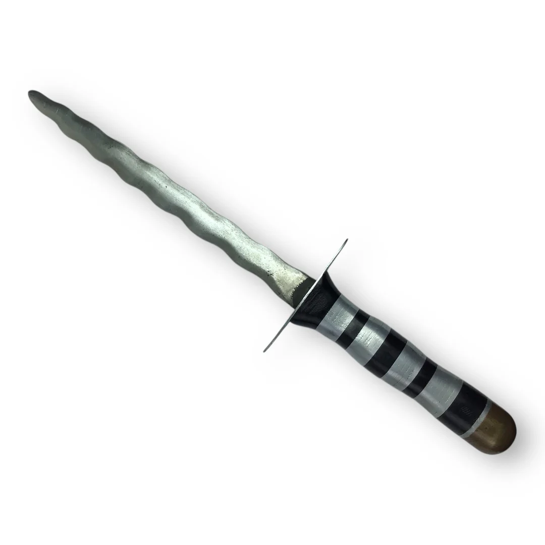 WW2 Fighting Knife with Kris-Style Blade Possible Pacific Theater (Philippines Made) - Image 4