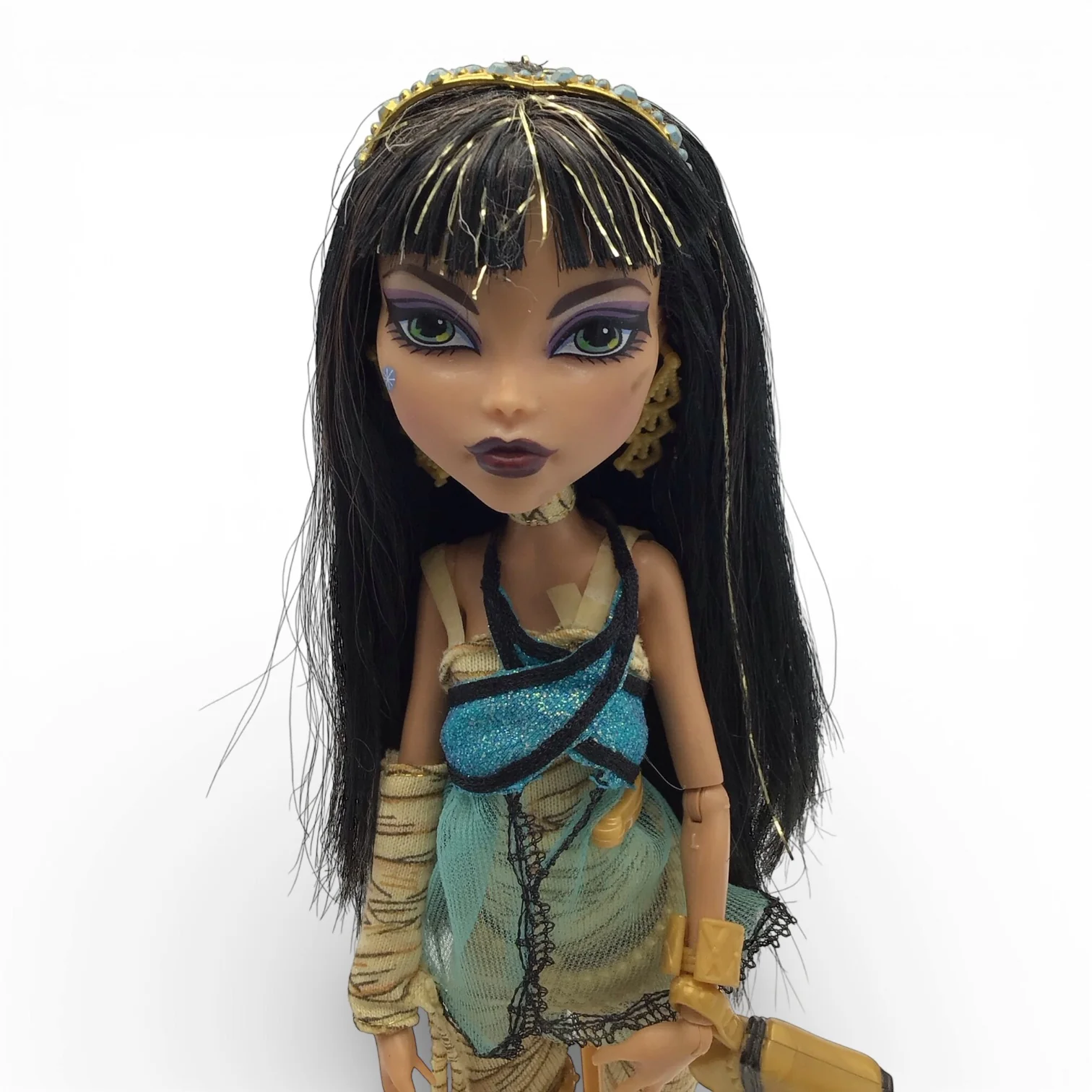 Monster High Dolls Cleo De Nile First Wave Gen 1 - Gold Elastic, No Box - Image 6